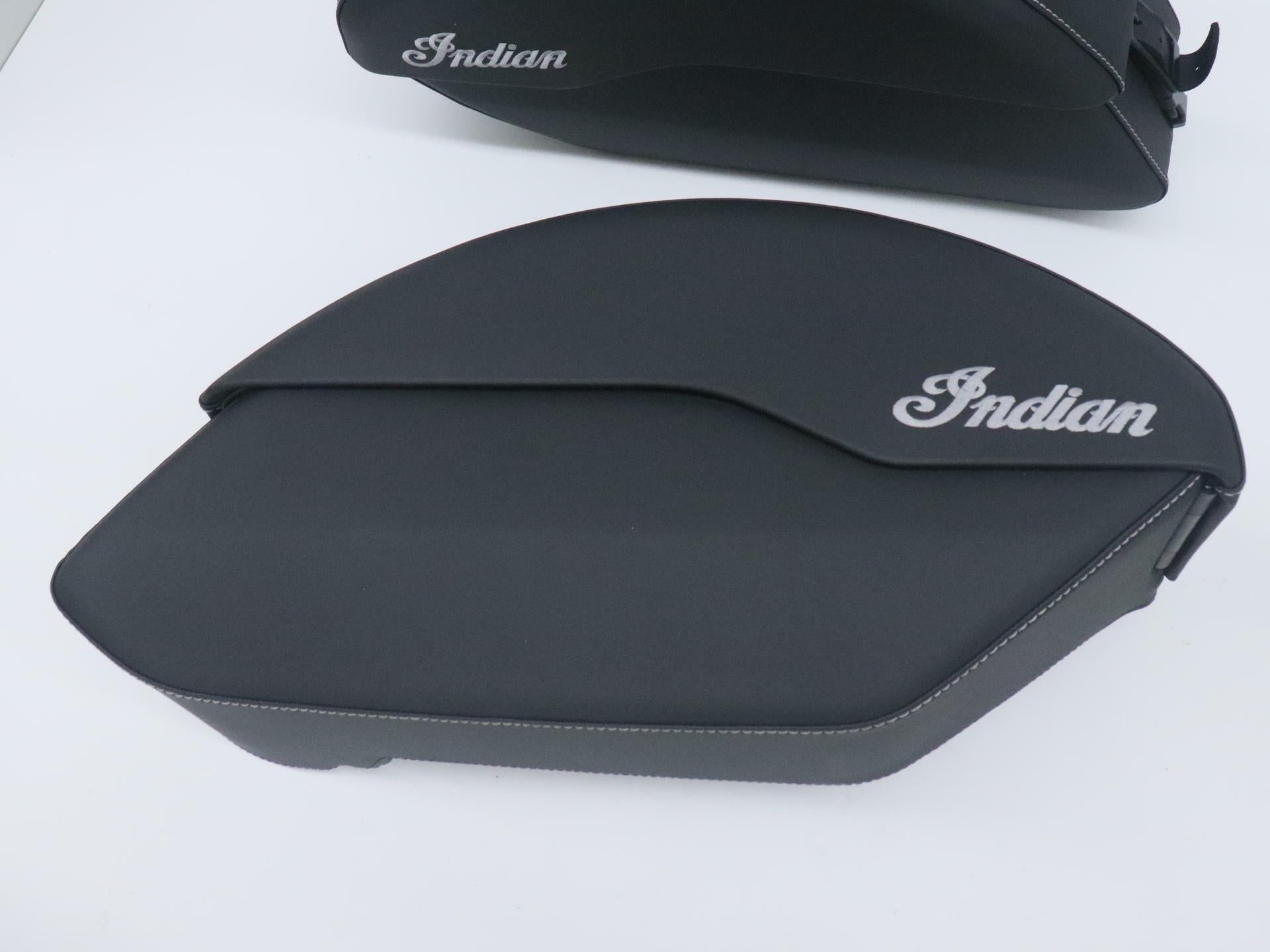 OEM Indian Quick Release Saddlebags Semi Rigid Set BLACK- 2884112-VBA - Open Box