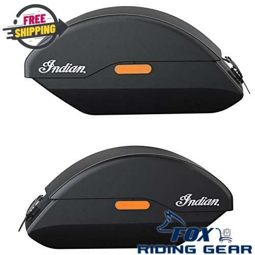 OEM Indian Quick Release Saddlebags Semi Rigid Set BLACK- 2884112-VBA - Open Box