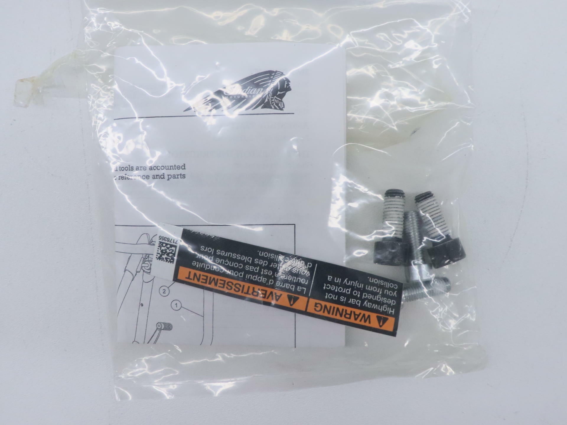 OPEN BOX - OEM Indian FRONT Highway Crash Bar Black - Chief - 2880787-266