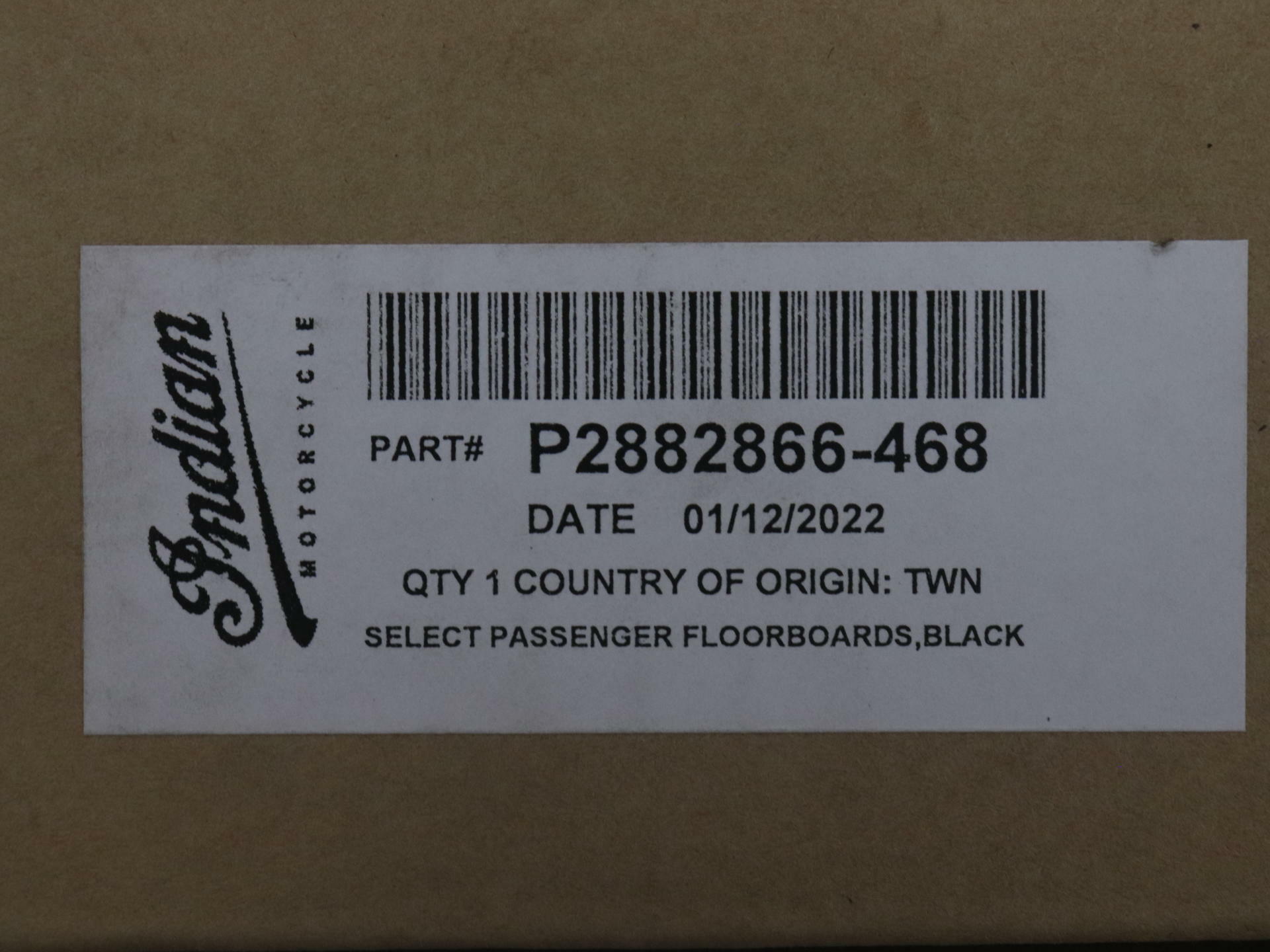 OPEN BOX - OEM Indian Passenger Floorboards - Chief Challenger - 2882866-468