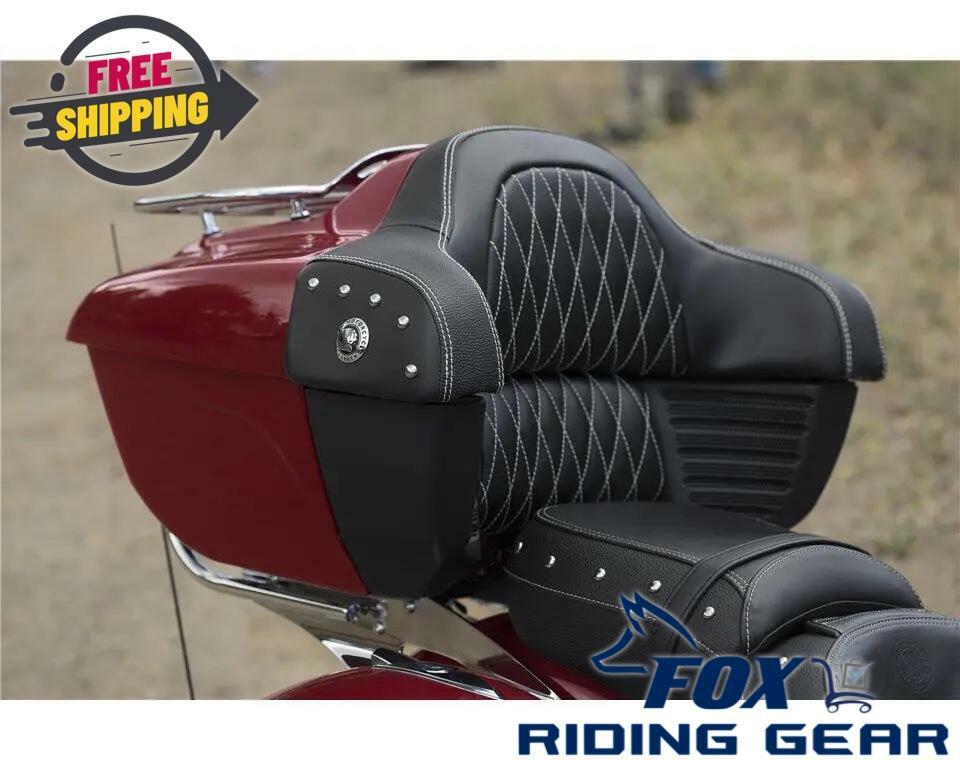 OPEN BOX - OEM Indian Passenger Trunk Backrest Pad - Quilted BLACK - 2880284-02