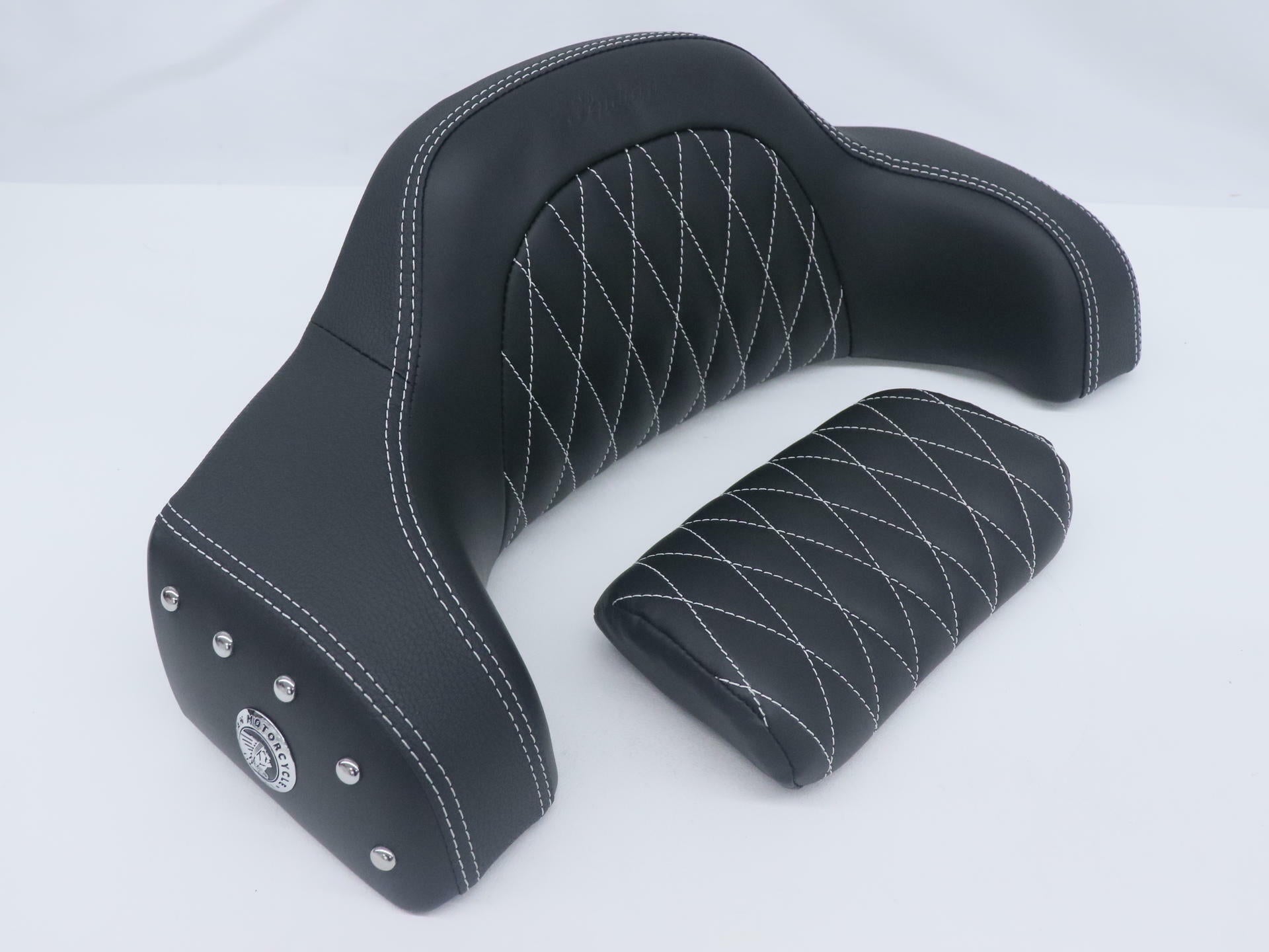 OPEN BOX - OEM Indian Passenger Trunk Backrest Pad - Quilted BLACK - 2880284-02