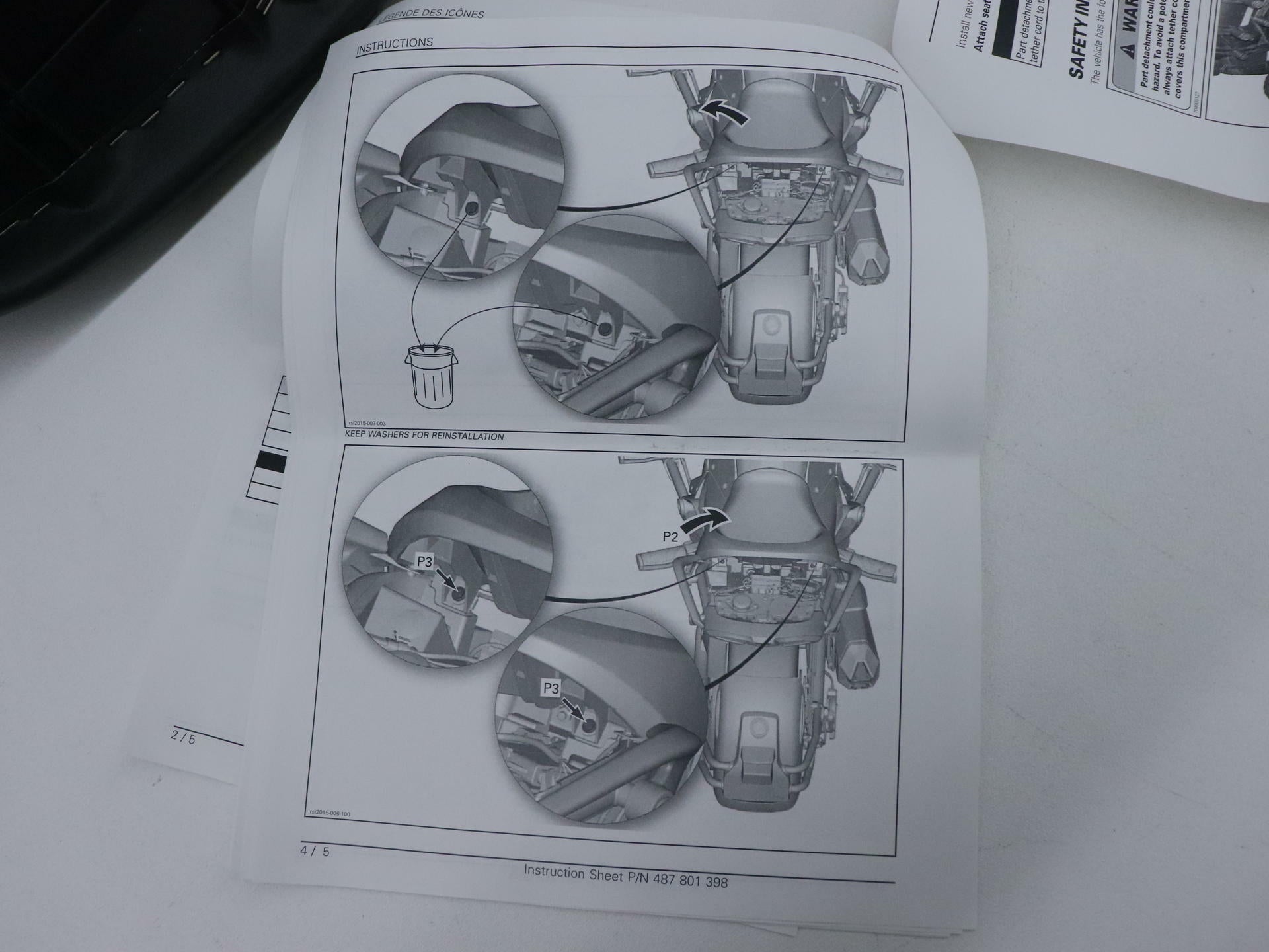 OPEN BOX - OEM Can-Am Vinyl Seat Coast-To-Coast - 15-19 Spyder F3 - 219400602