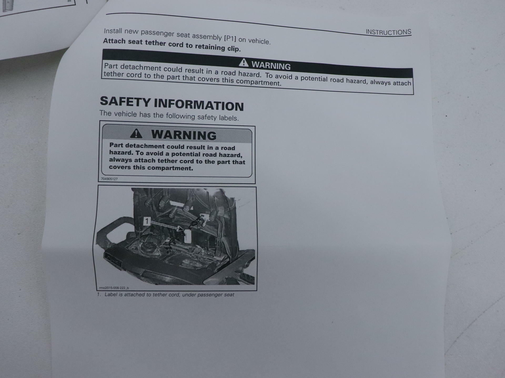 OPEN BOX - OEM Can-Am Vinyl Seat Coast-To-Coast - 15-19 Spyder F3 - 219400602