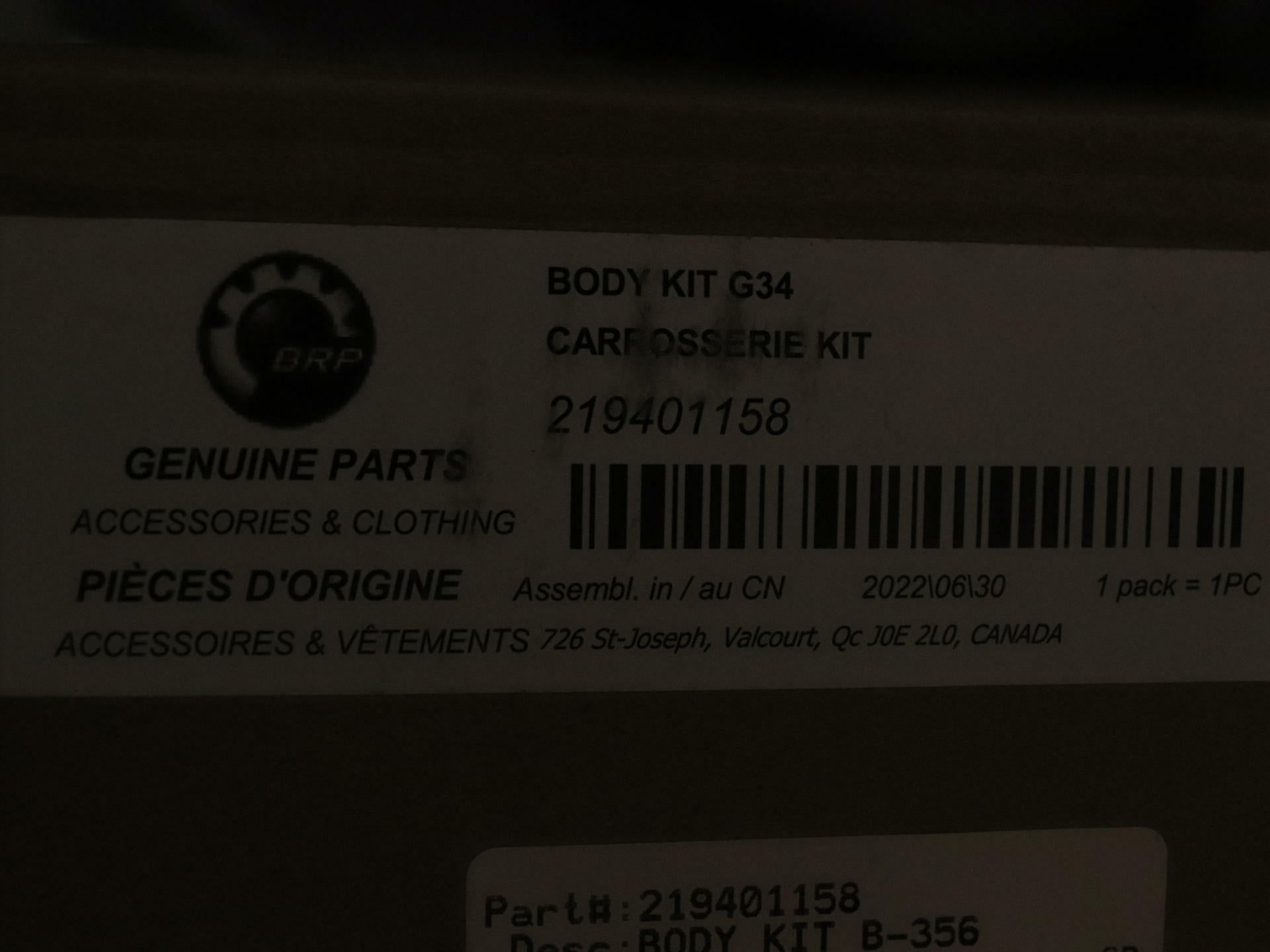 Can-Am Ryker Exclusive Gold Rush OEM Body Panel Kit 18-24 219401158 - Open Box