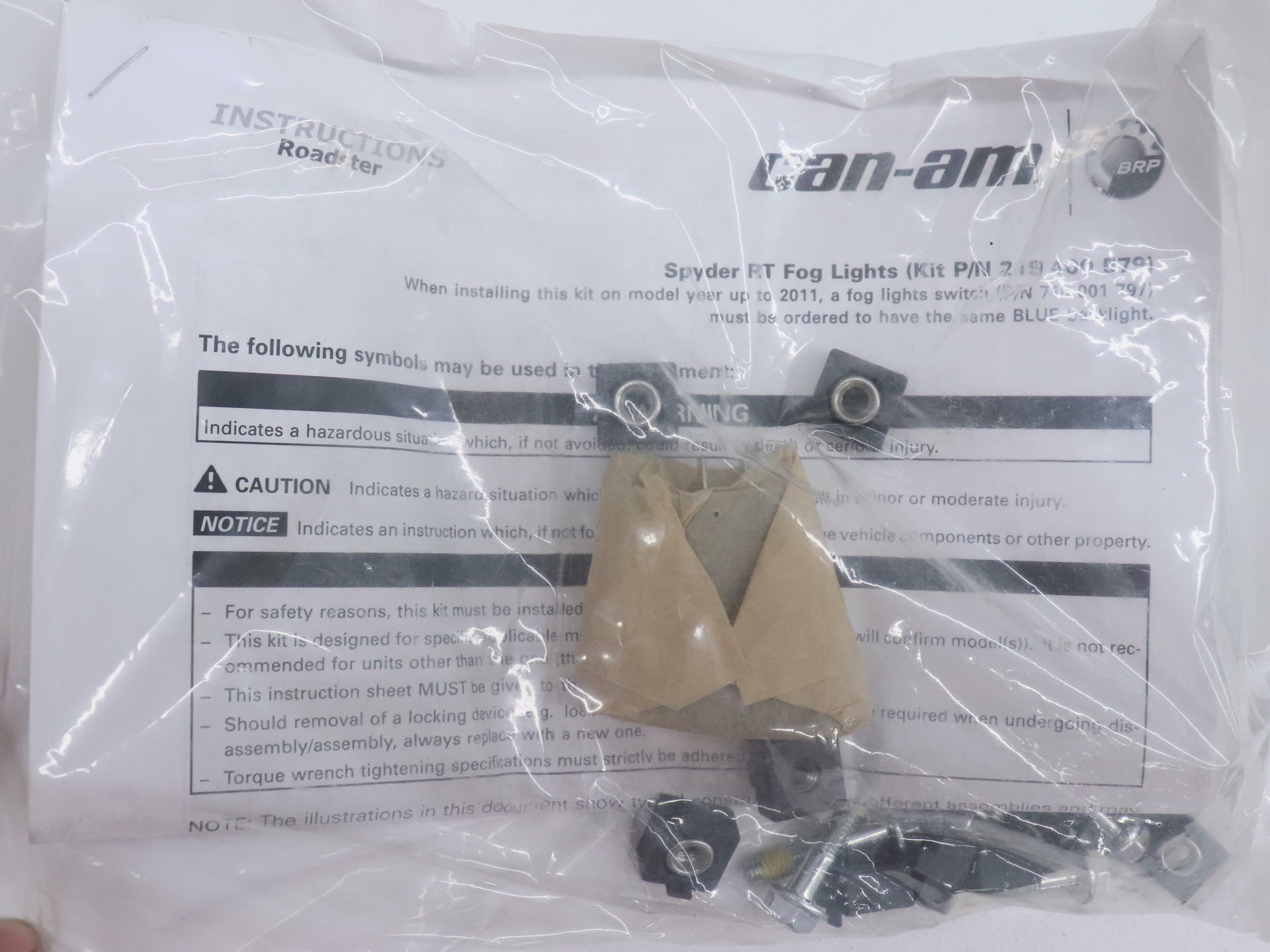 OEM Can-AM Flog Light Touring Kit Assy - Spyder RT RT-S - 219400579 - Open Box