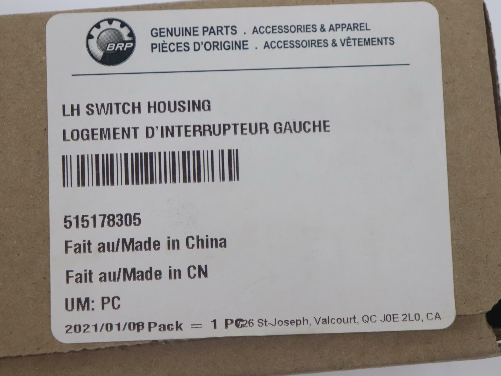 Ski-Doo OEM Left Switch Housing Summit SP MXZ X-RS 515178305 - Open Box