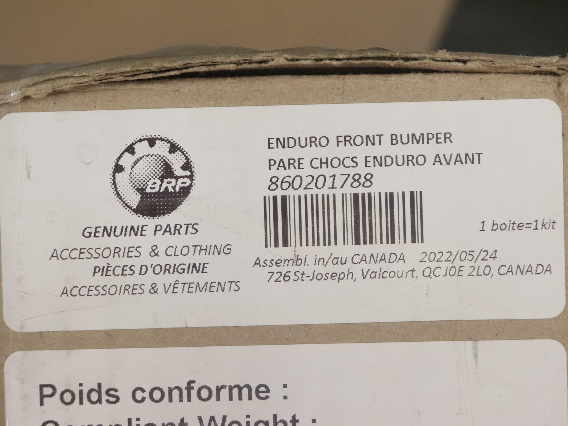 OPEN BOX - OEM Ski-Doo Lynx Front Bumper BLACK RED - MXZ Summit Rave - 860201788