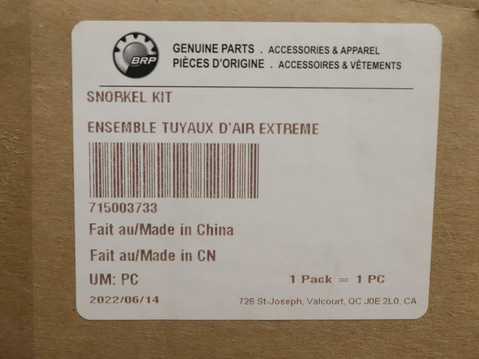 OPEN BOX - OEM Can-Am Snorkel Intake Kit - Maverick X3 Turbo - 715003733