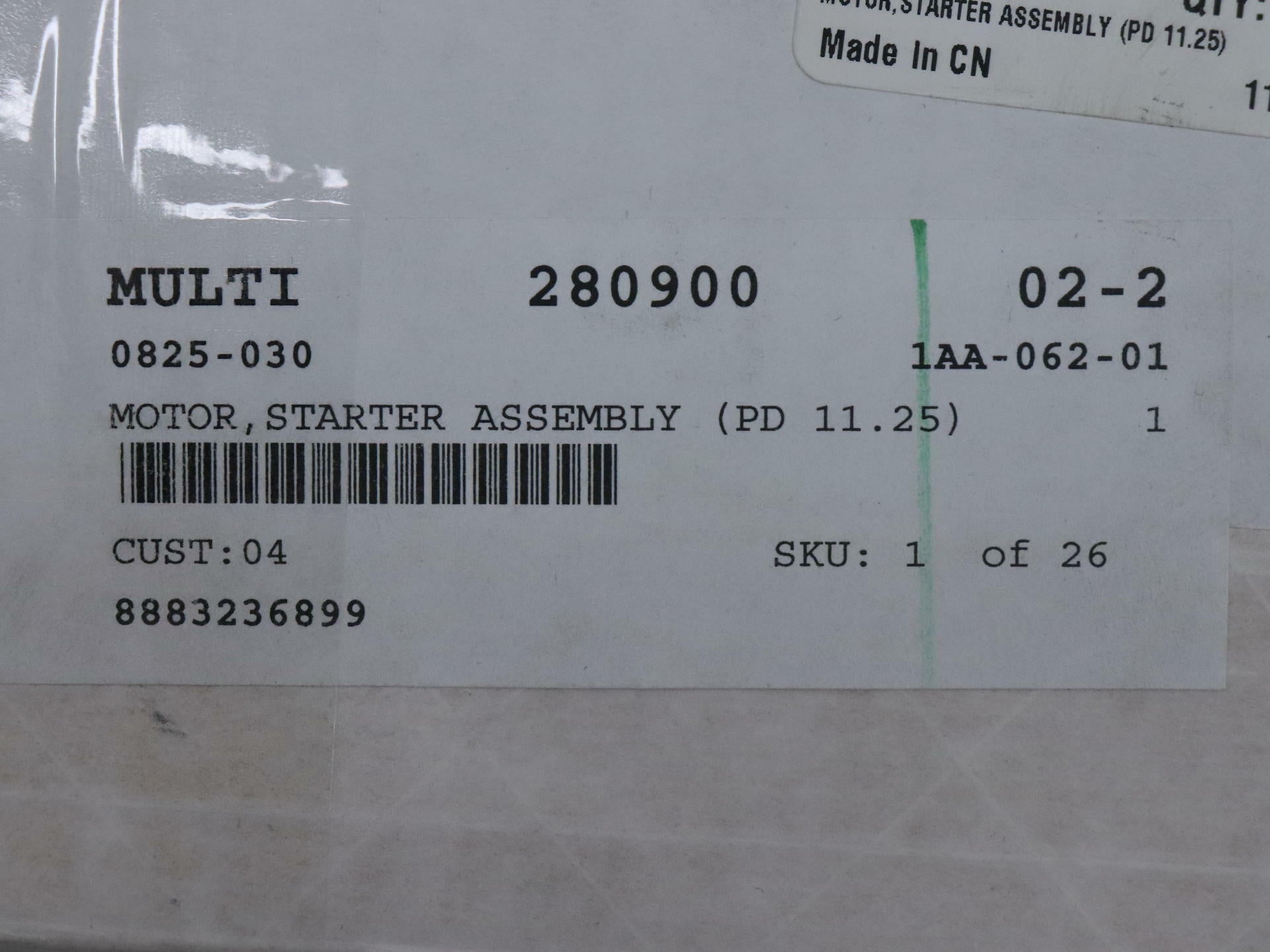 OEM Arctic Cat Starter Motor - ATV 1000 H2 WildCat 1000X - 0825-030 - Open Box