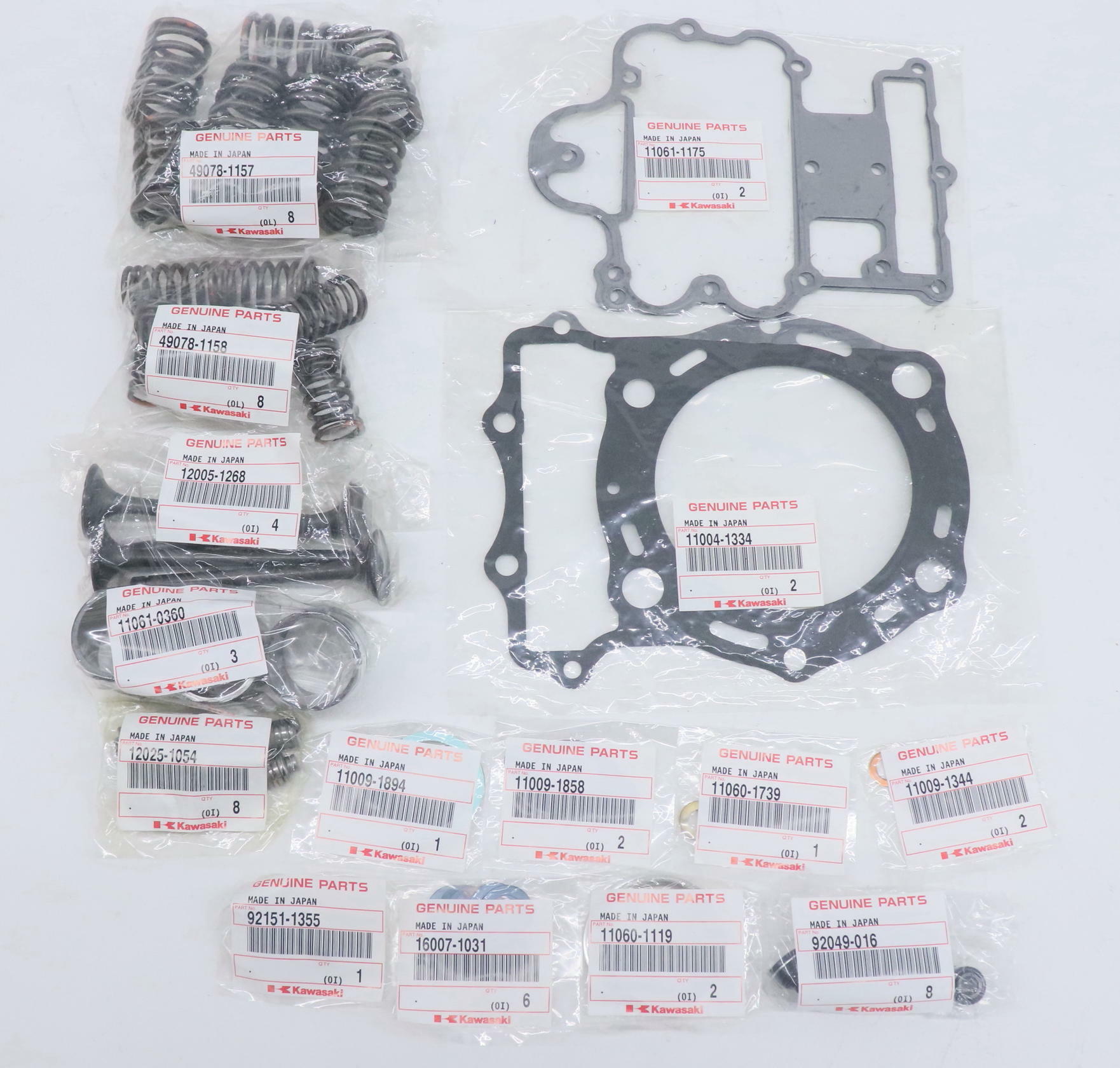 Kawasaki OEM Exhaust Valve Kit VN1500 Vulcan MC97-07 99995-1431 - Open Box