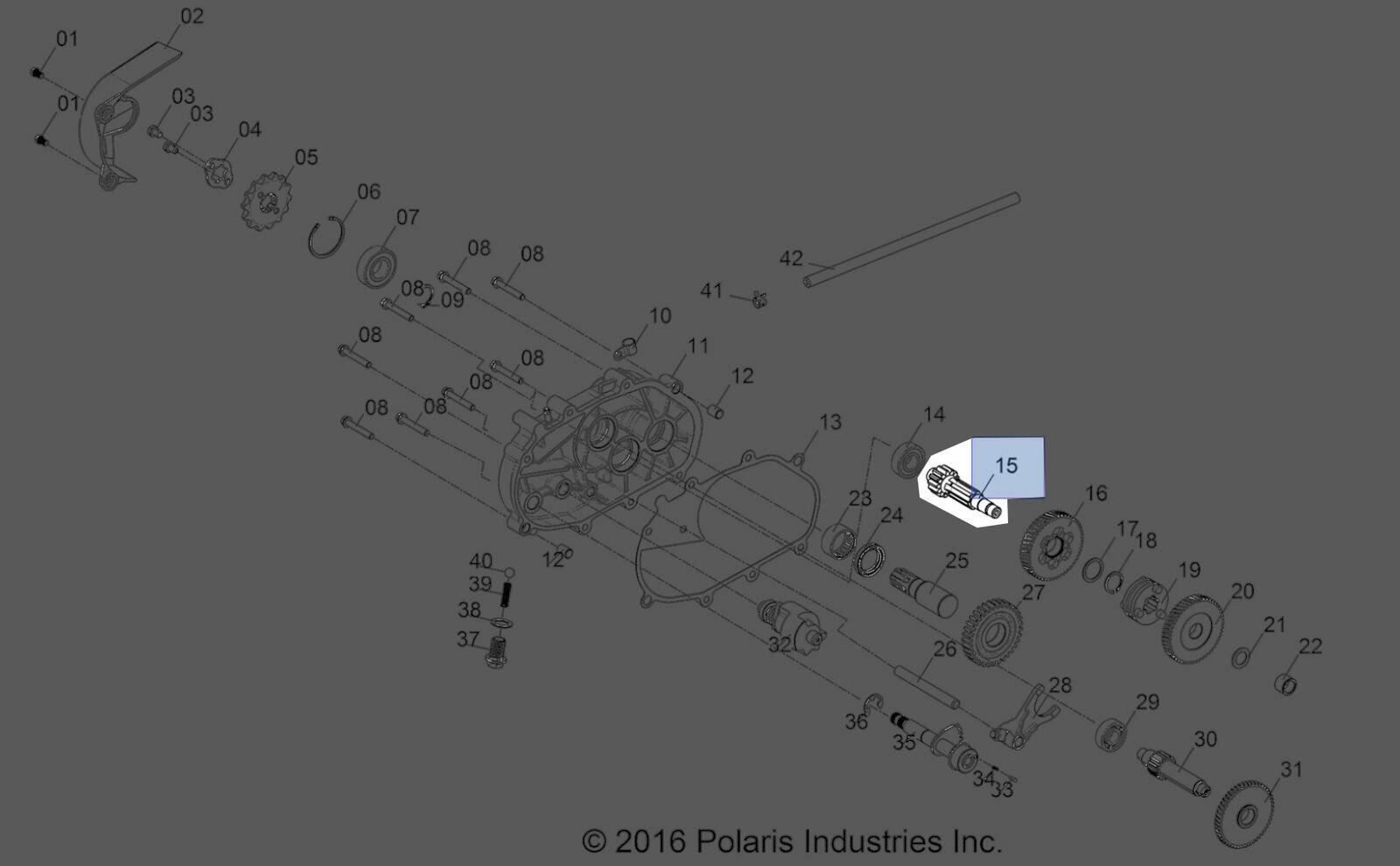 Polaris 0453645 Transmission Shaft for 7-2019 Outlaw 90 110 Sportsman 200