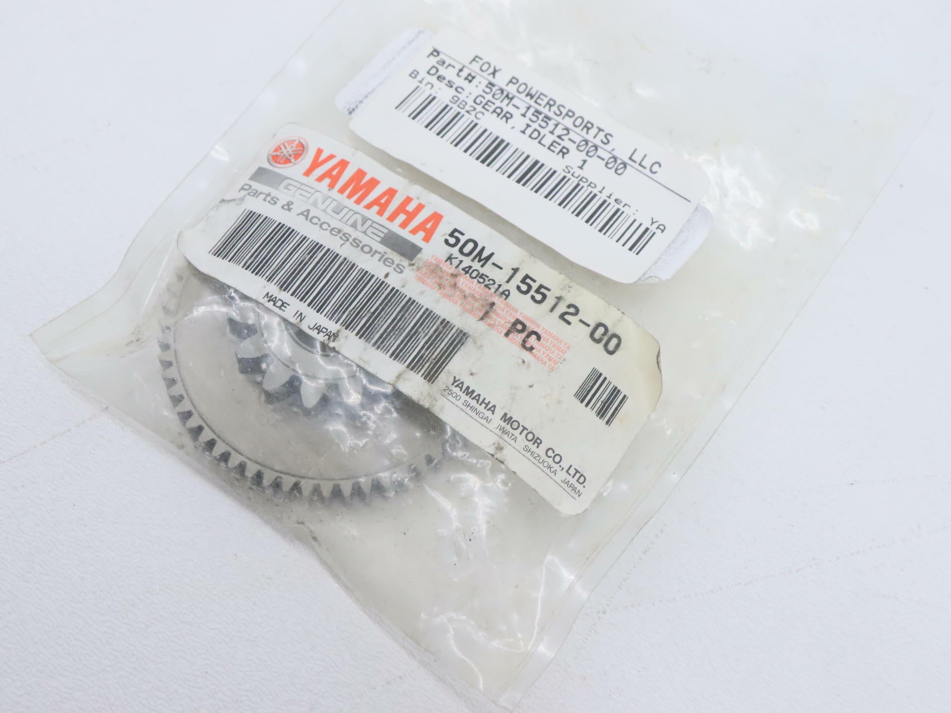 OEM Yamaha Idler Gear 1 Grizzly YFM125 Riva 50M-15512-00-00 - Open Box