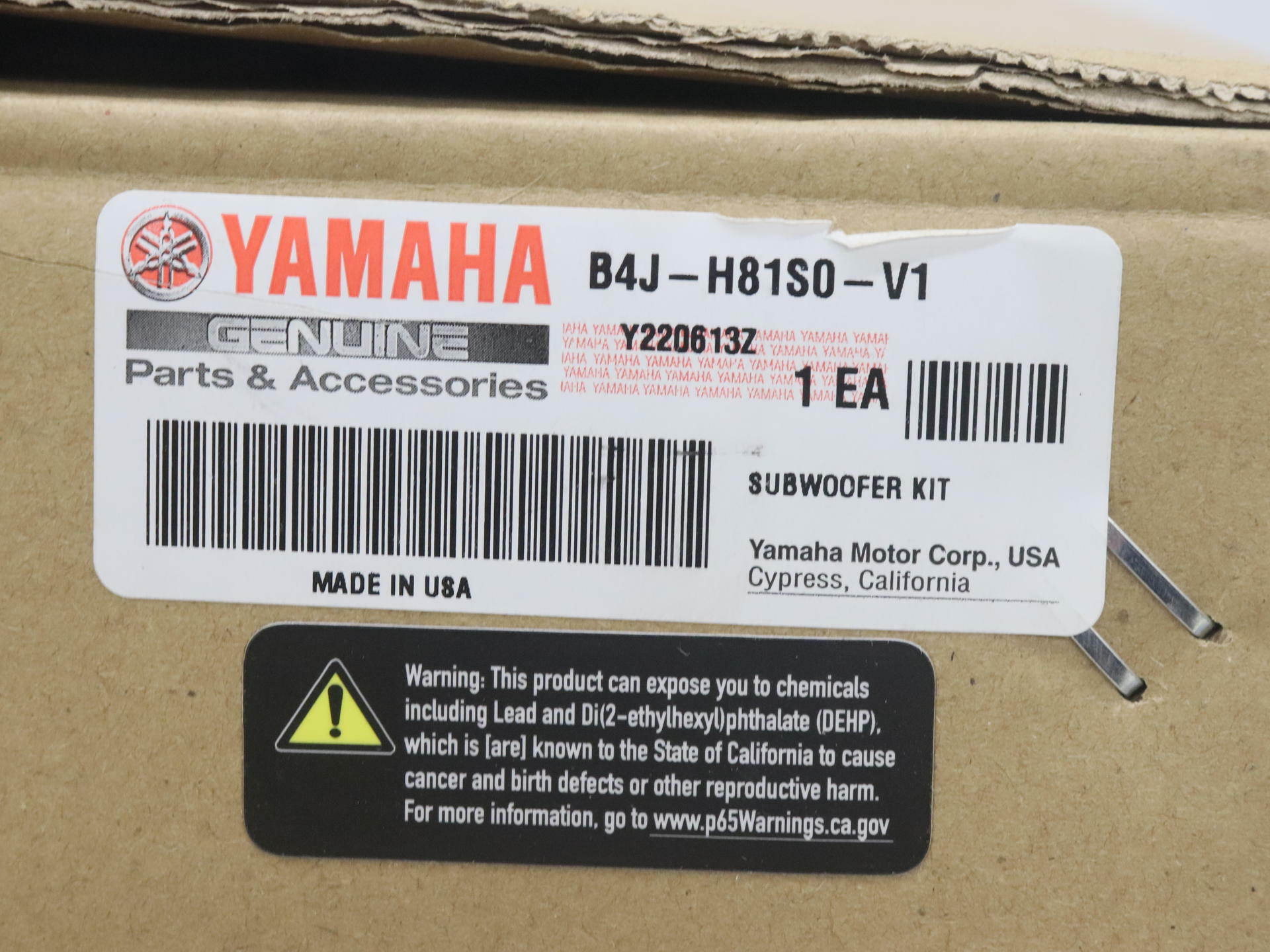 Yamaha Wolverine RMAX 8" Subwoofer 200W B4J-H81S0-V0-00 - Open Box