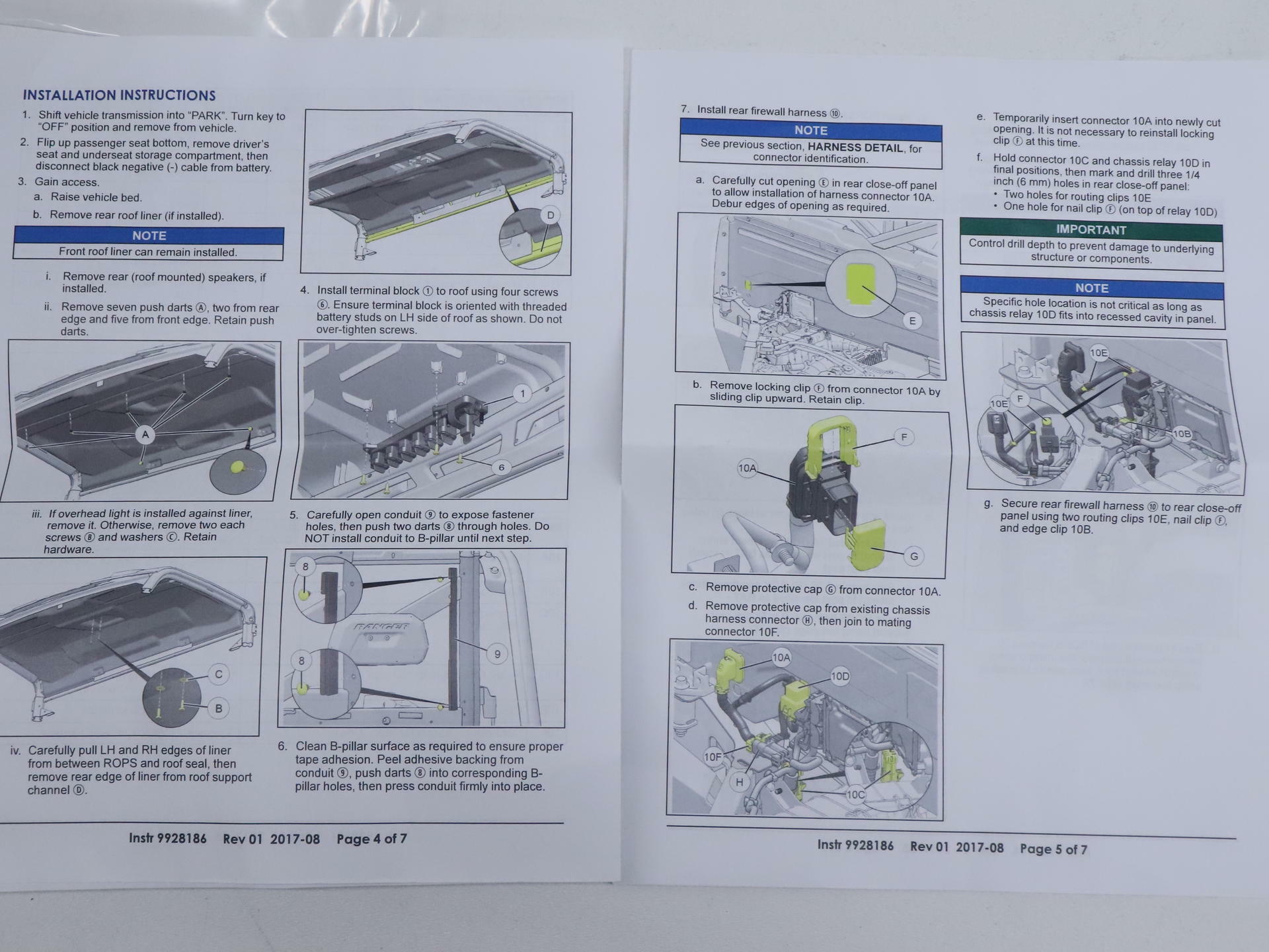 OPEN BOX - OEM Polaris Pulse Roof Buspar w/Hardware - Ranger XP - 2882904
