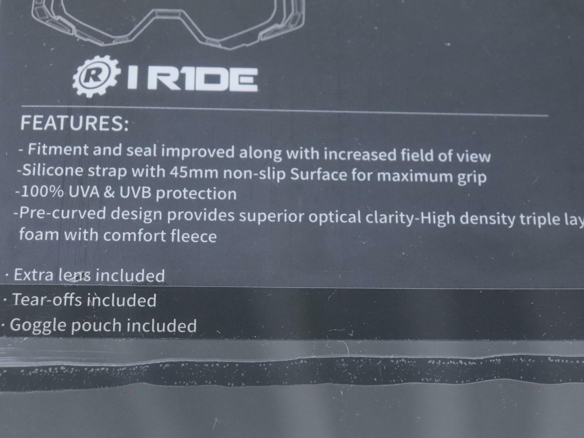 OPEN BOX - I-RIDE Goggle Black Frame & Orange Pop Lens - IR-AIRTIME