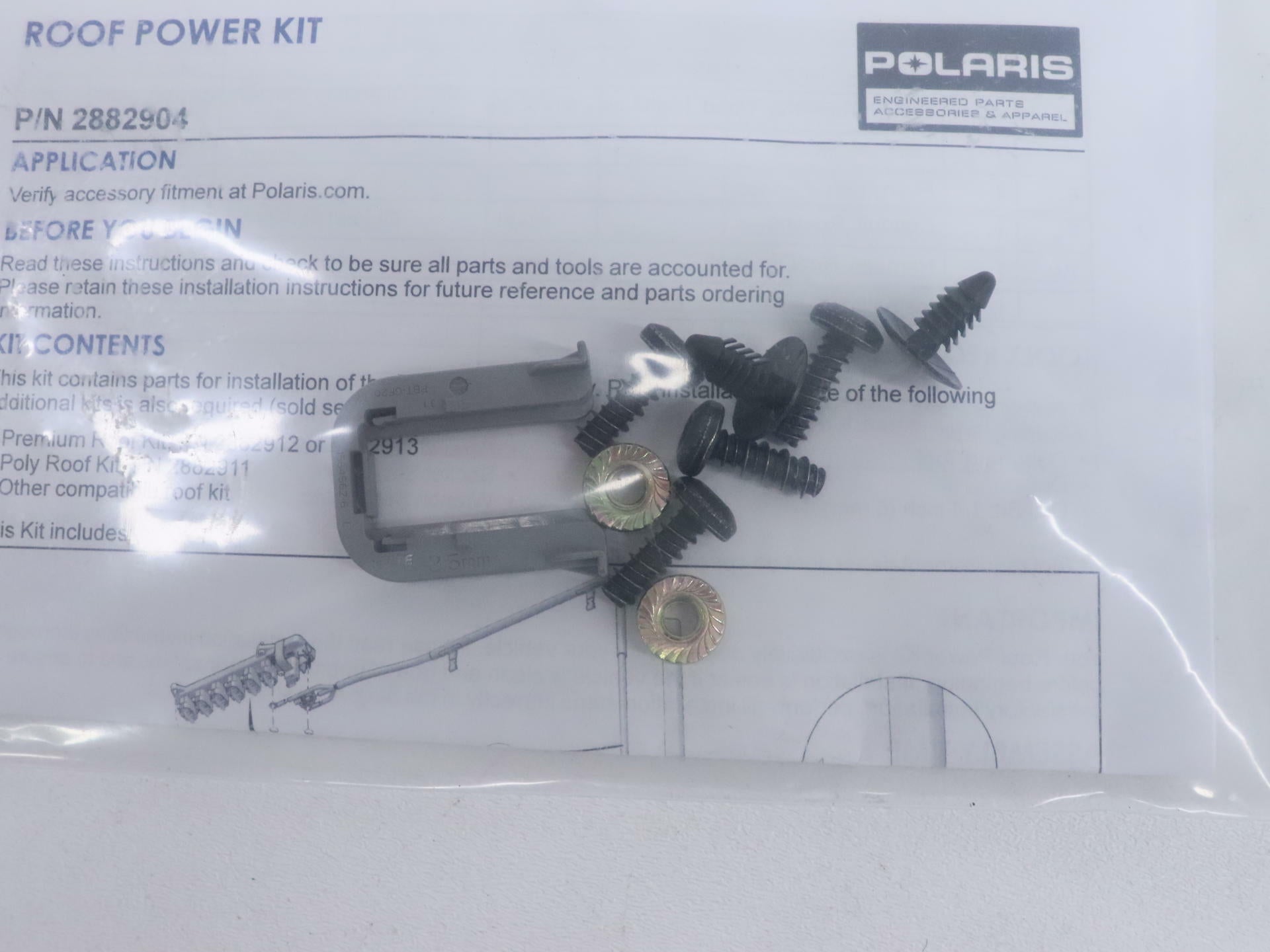 OPEN BOX - OEM Polaris Pulse Roof Buspar w/Hardware - Ranger XP - 2882904