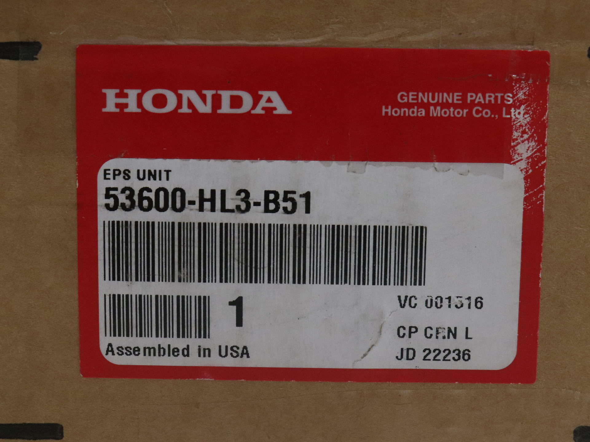 OPEN BOX - OEM Honda EPS Unit Assy - SXS700M2 Pioneer 700 Deluxe - 53600-HL3-B51