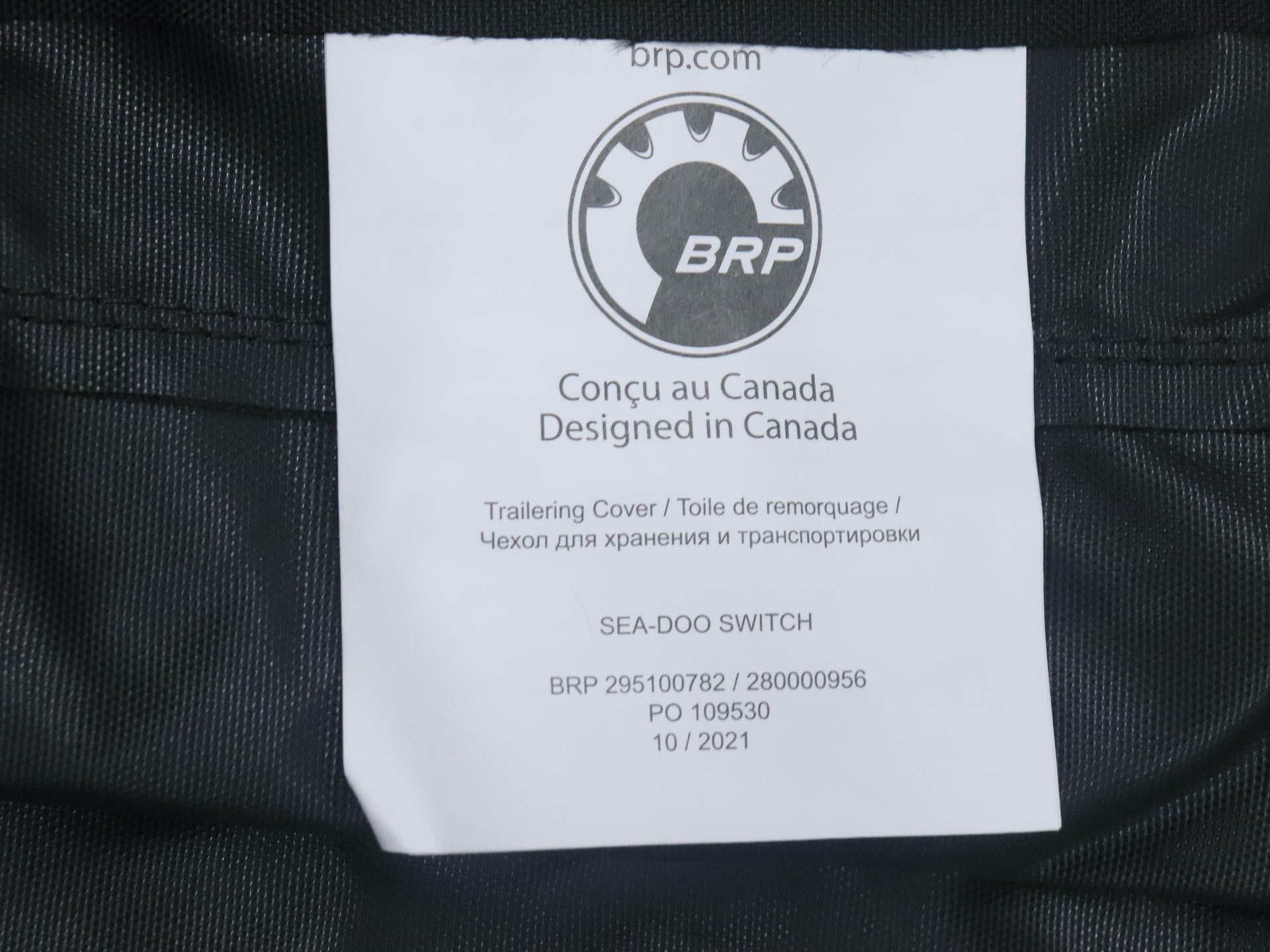 OPEN BOX - OEM Sea-Doo FRONT Trailering Cover BLACK - Switch Pontoon - 295100782