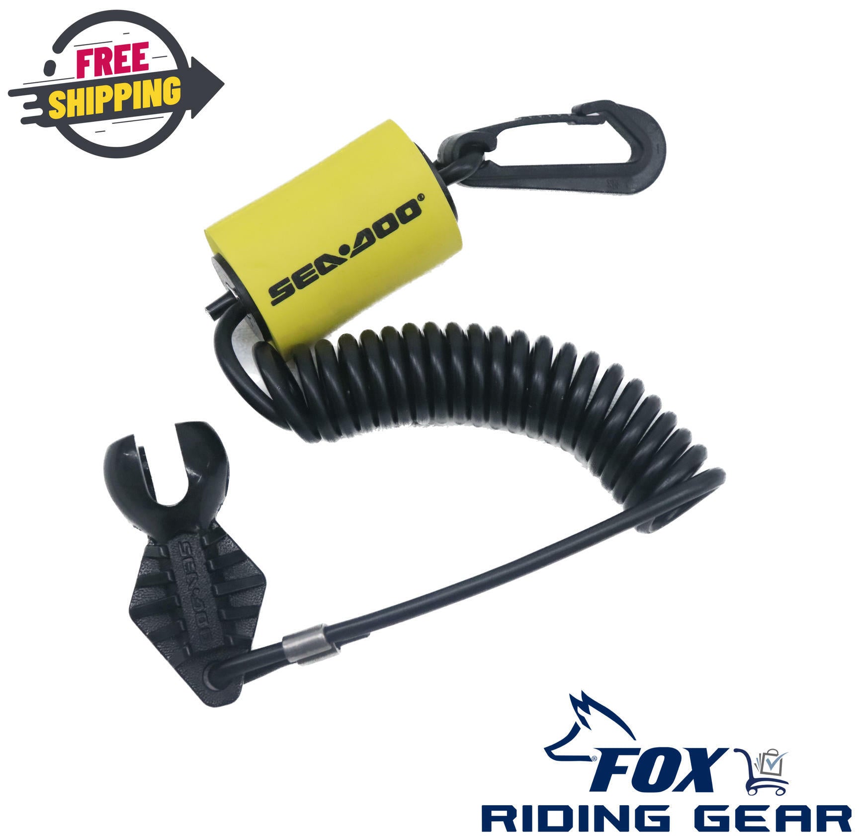 OPEN BOX - OEM Sea-Doo Key Cord & Clip Safety Lanyard - 278003410