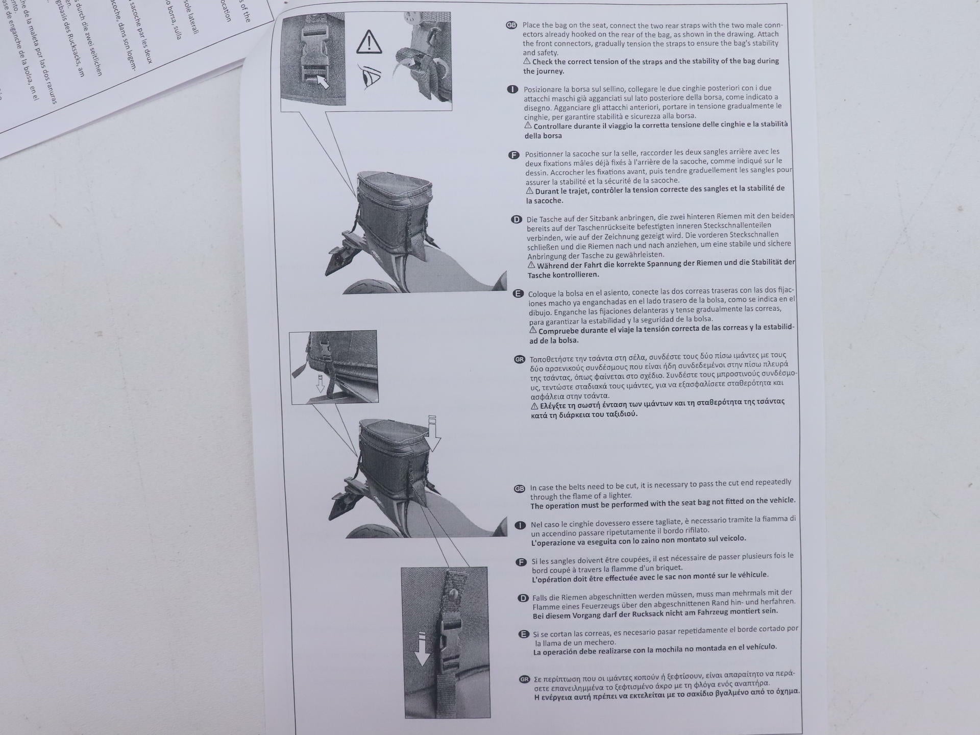 Open Box - OEM Aprilia Rear Tail Bag w/Harness - 21-26 RS660 - 2S001555