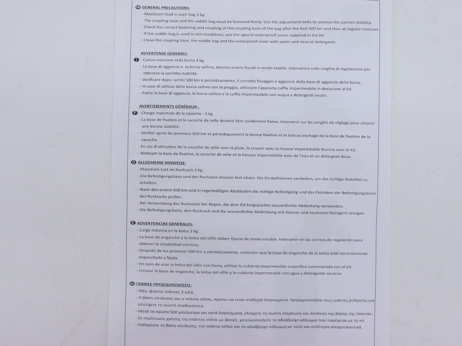 Open Box - OEM Aprilia Rear Tail Bag w/Harness - 21-26 RS660 - 2S001555