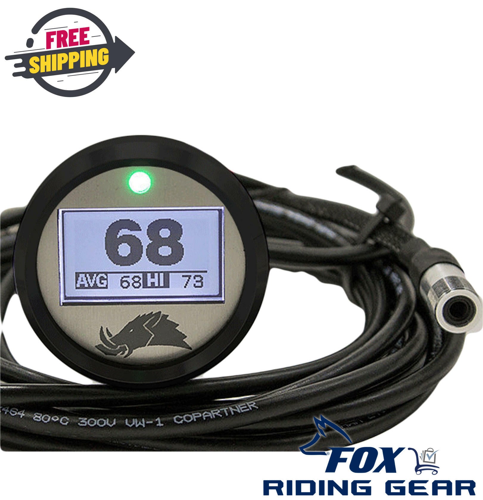 Razorback Belt Temp Sensor Gauge Kit BLACK - 209P - Open Box