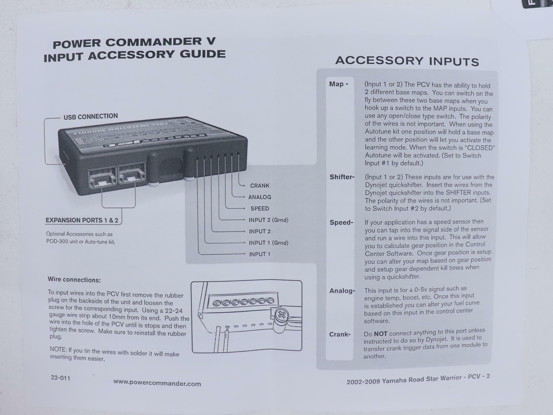 OPEN BOX - Power Commander V Fuel Injection Module Road Star Warrior - 22-011