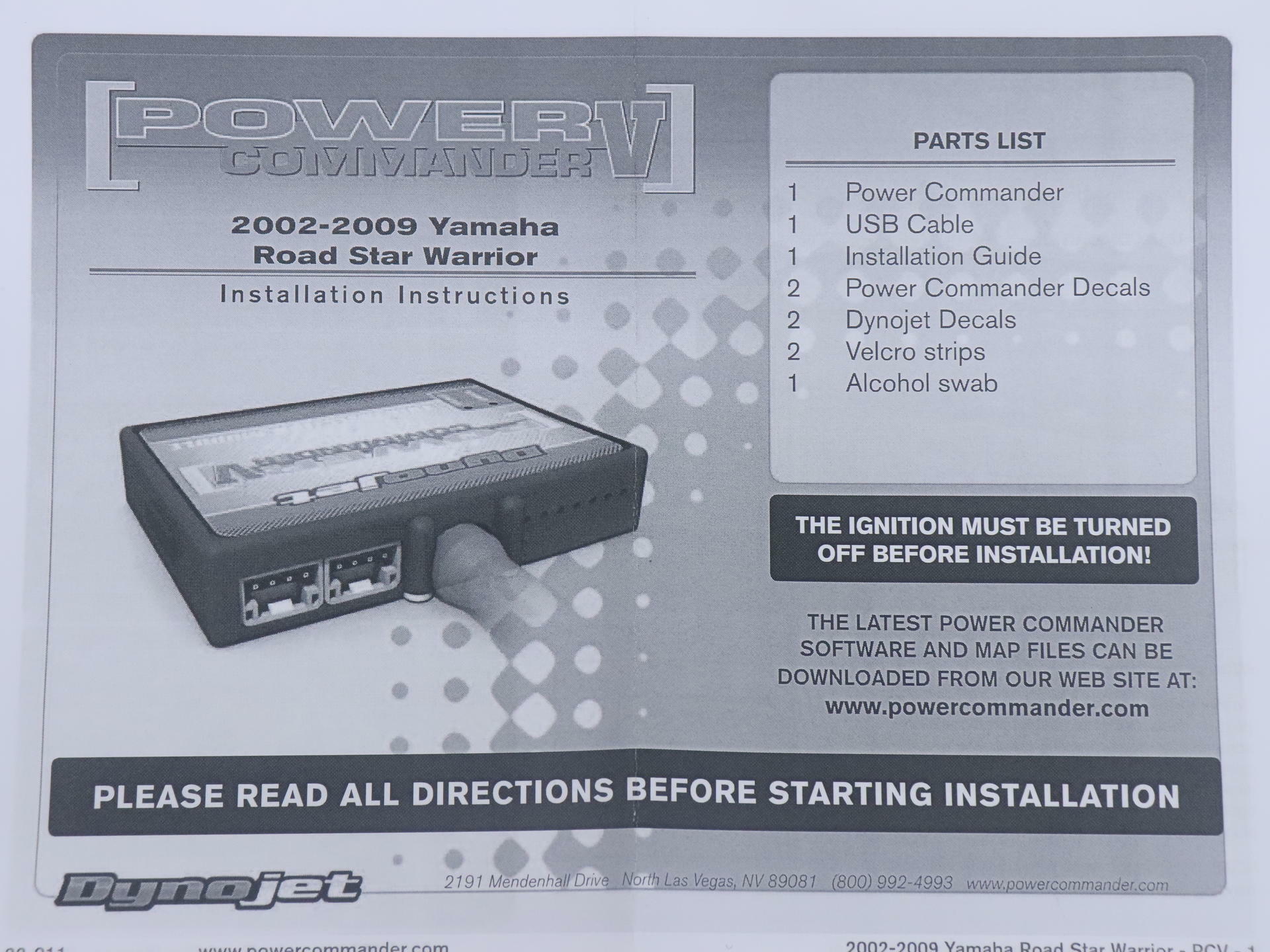 OPEN BOX - Power Commander V Fuel Injection Module Road Star Warrior - 22-011