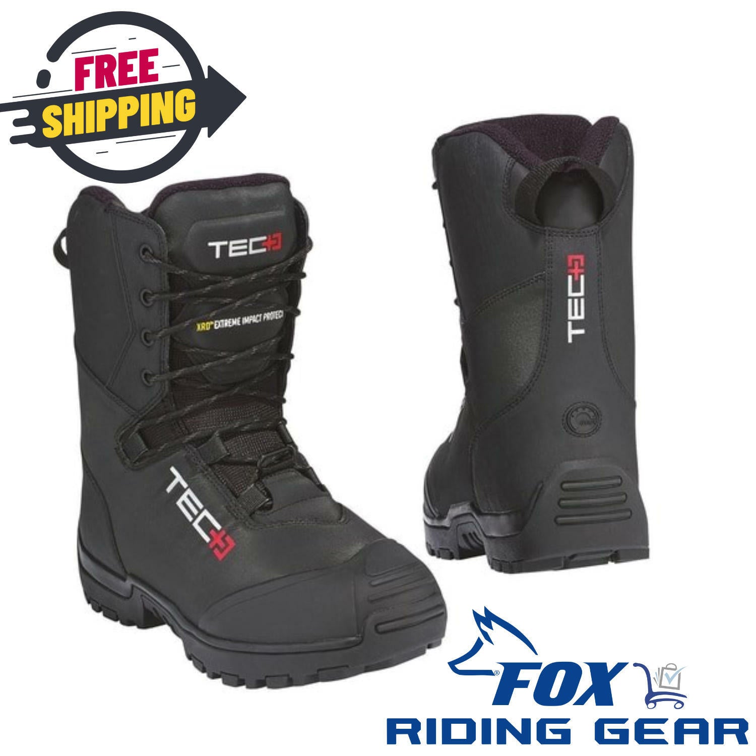 Ski-Doo BRP Tec + Snowmobile Boots Adult Size 8 Black 4442362890 - Open Box