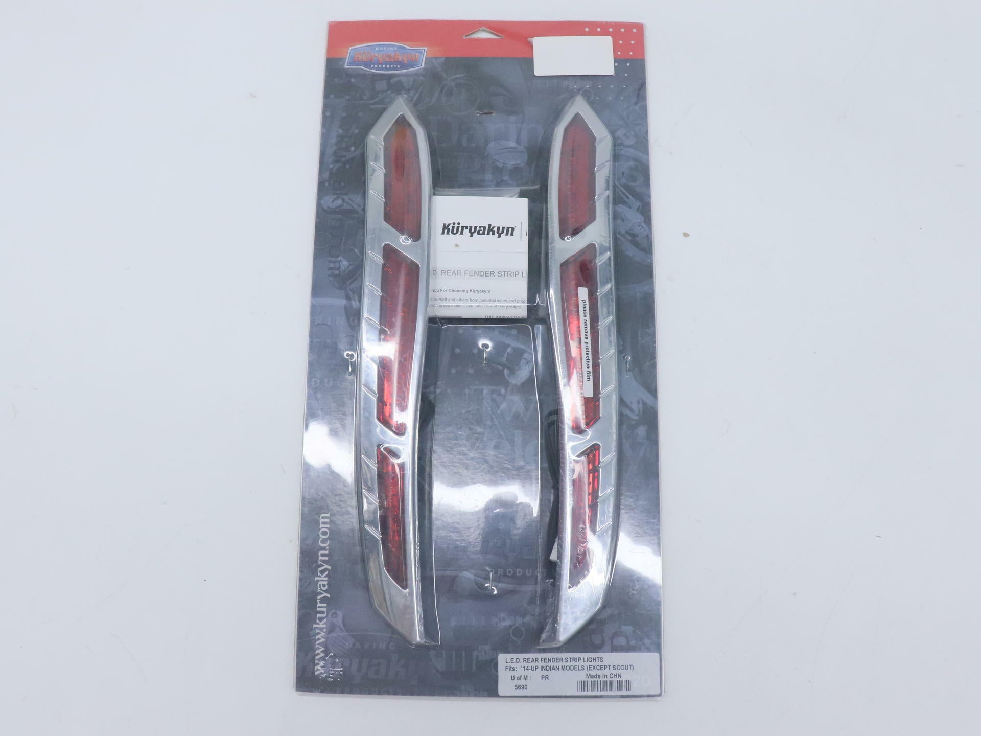 OPEN BOX - Kuryakyn REAR Fender Brake Light Strip Indian Chief Roadmaster - 5690