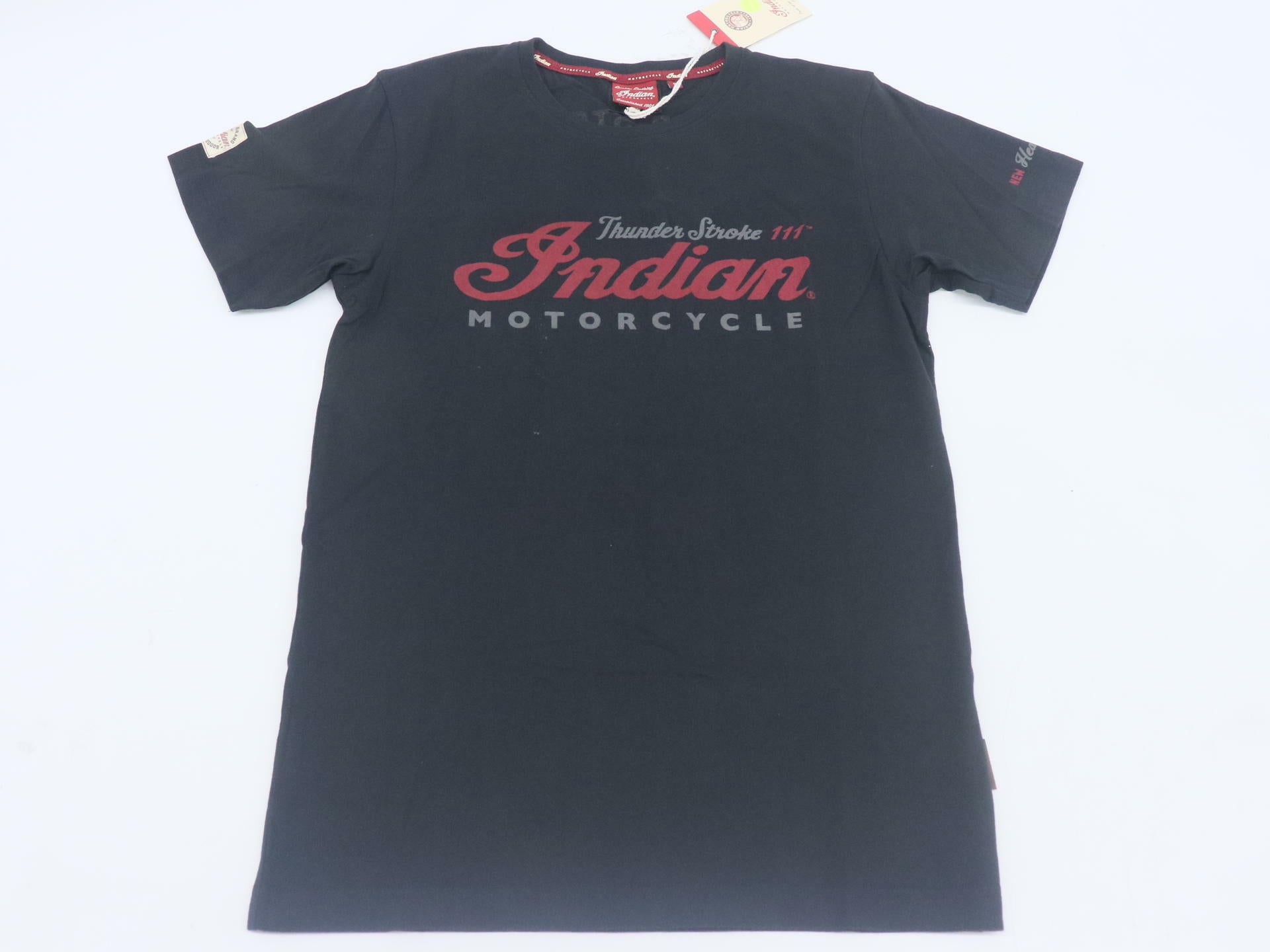 OPEN BOX - Indian T-Shirt Thunderstroke BLACK Tee - MENS SMALL - 286366002