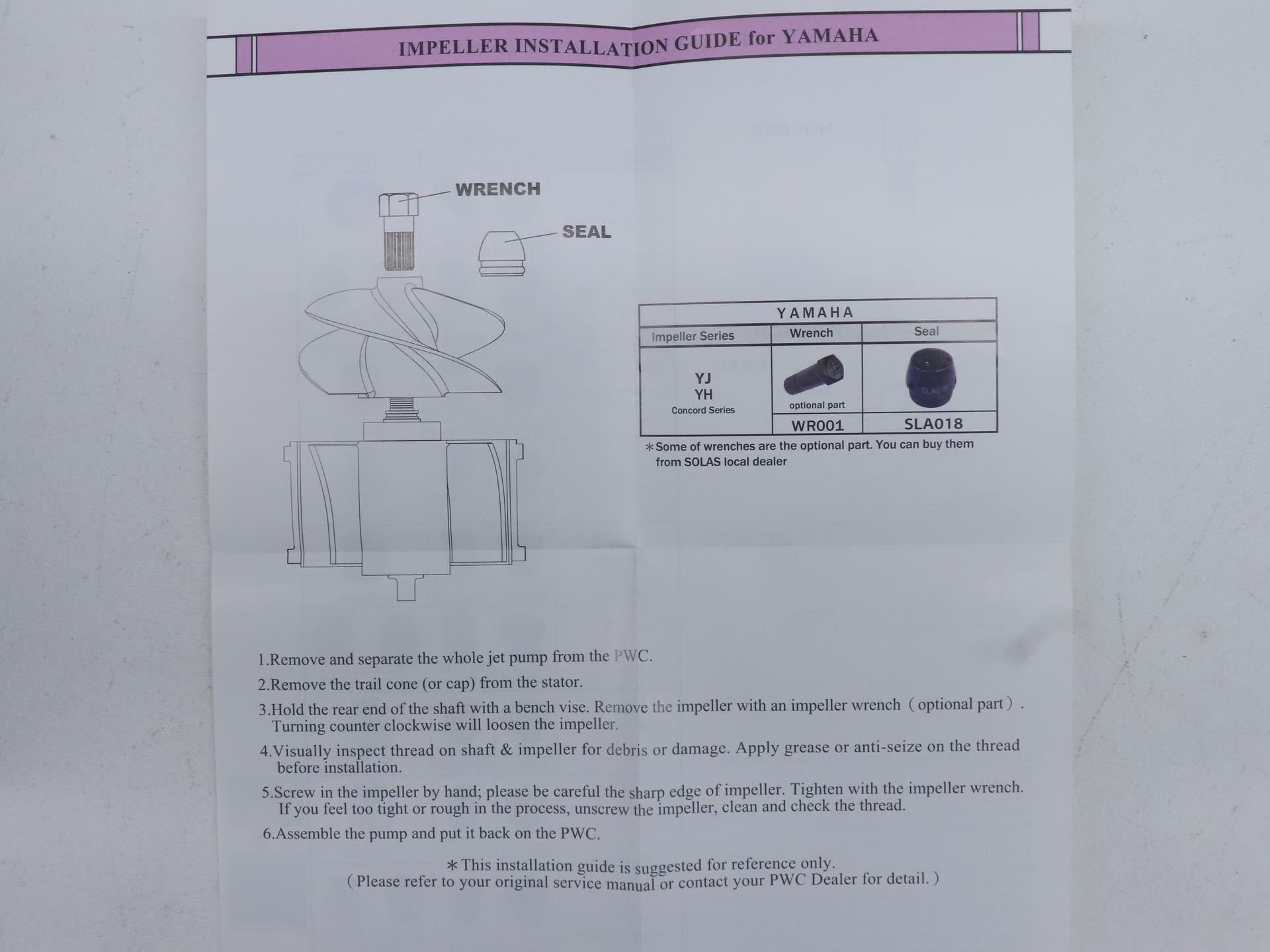 OPEN BOX - Solas Concord Impeller 13/18 Pitch - Yamaha WaveRunner - 4809-0300