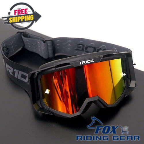 OPEN BOX - Fox Powersports Goggle BLACK Frame & ORANGE Pop Lens Motocross
