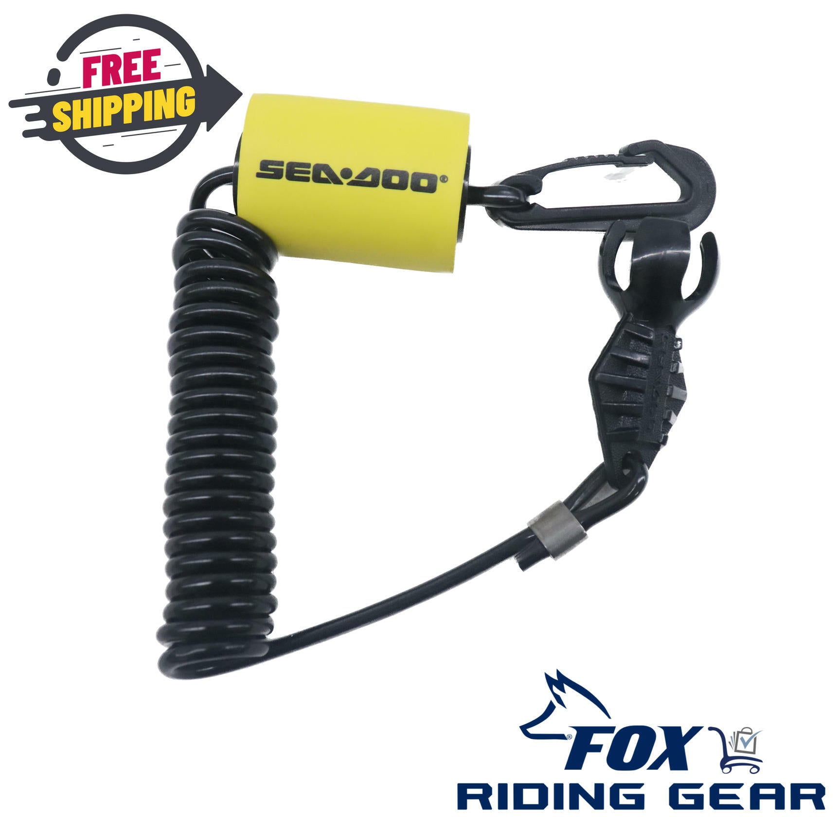 OPEN BOX - OEM Sea-Doo Key Cord & Clip Safety Tether Lanyard - 278003410
