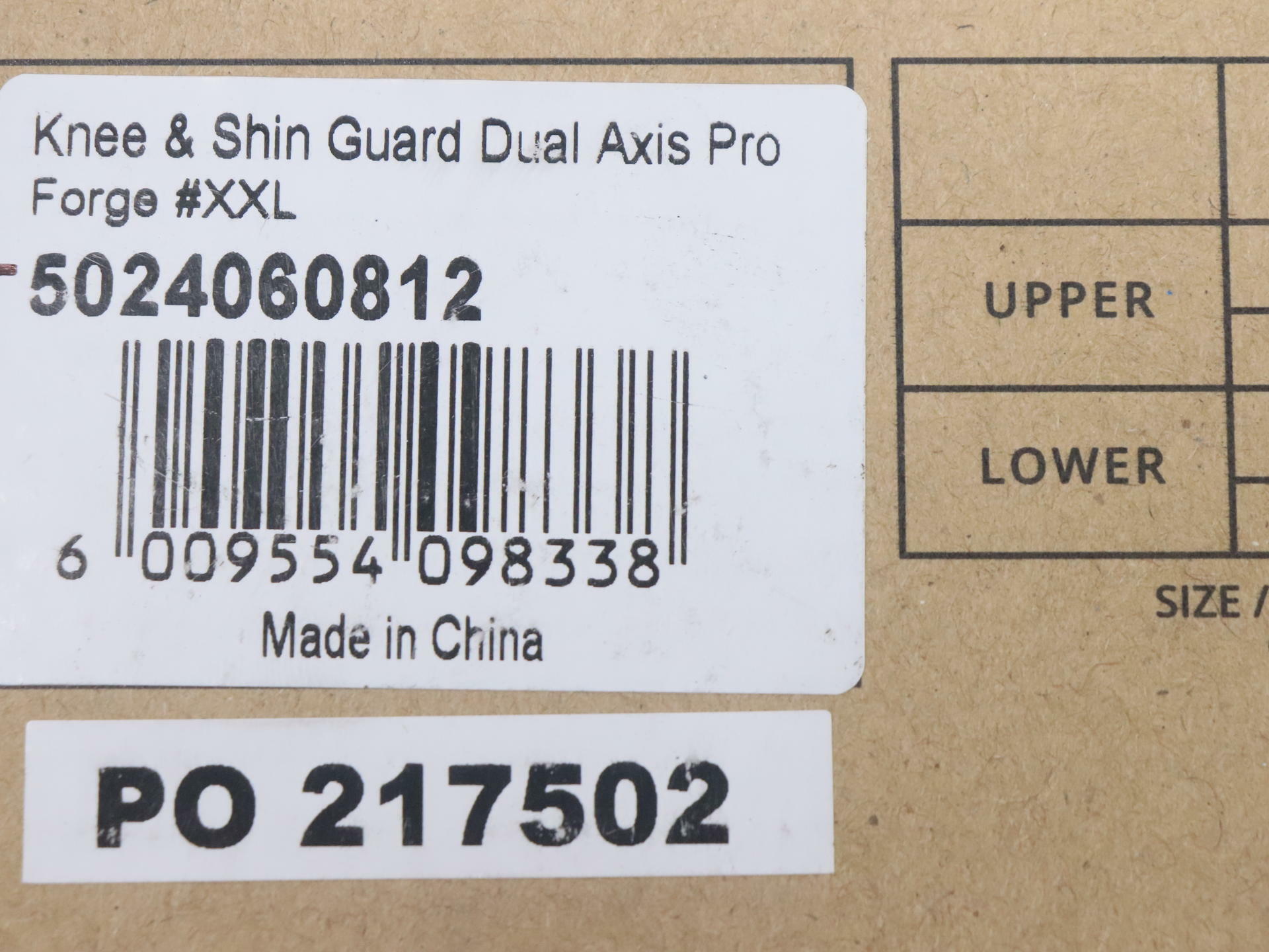 OPEN BOX - Leatt Knee Shin Guards Dual Axis Forge GREY - ADULT 2XL - 5024060812