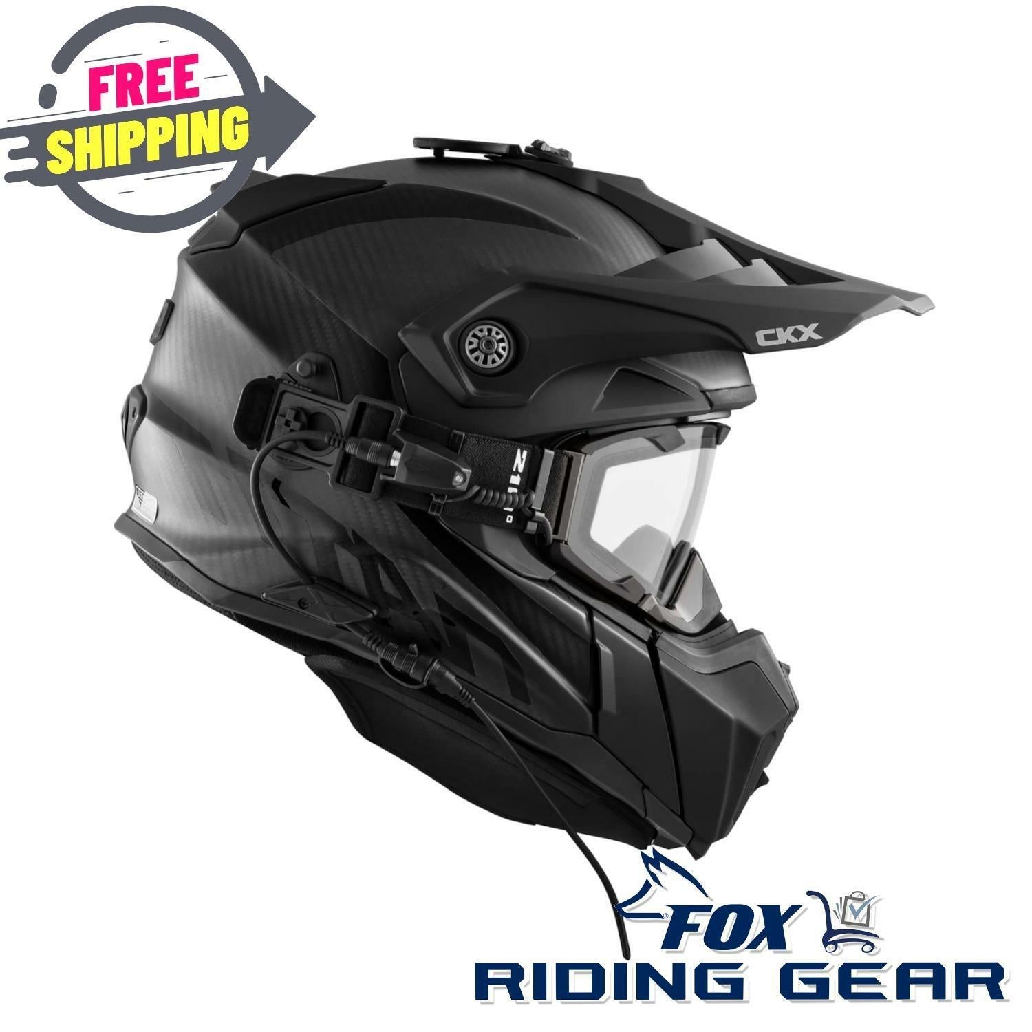 OPEN BOX - CKX Titan Original Carbon Electric Combo Helmet – Adult 3XL - 512607