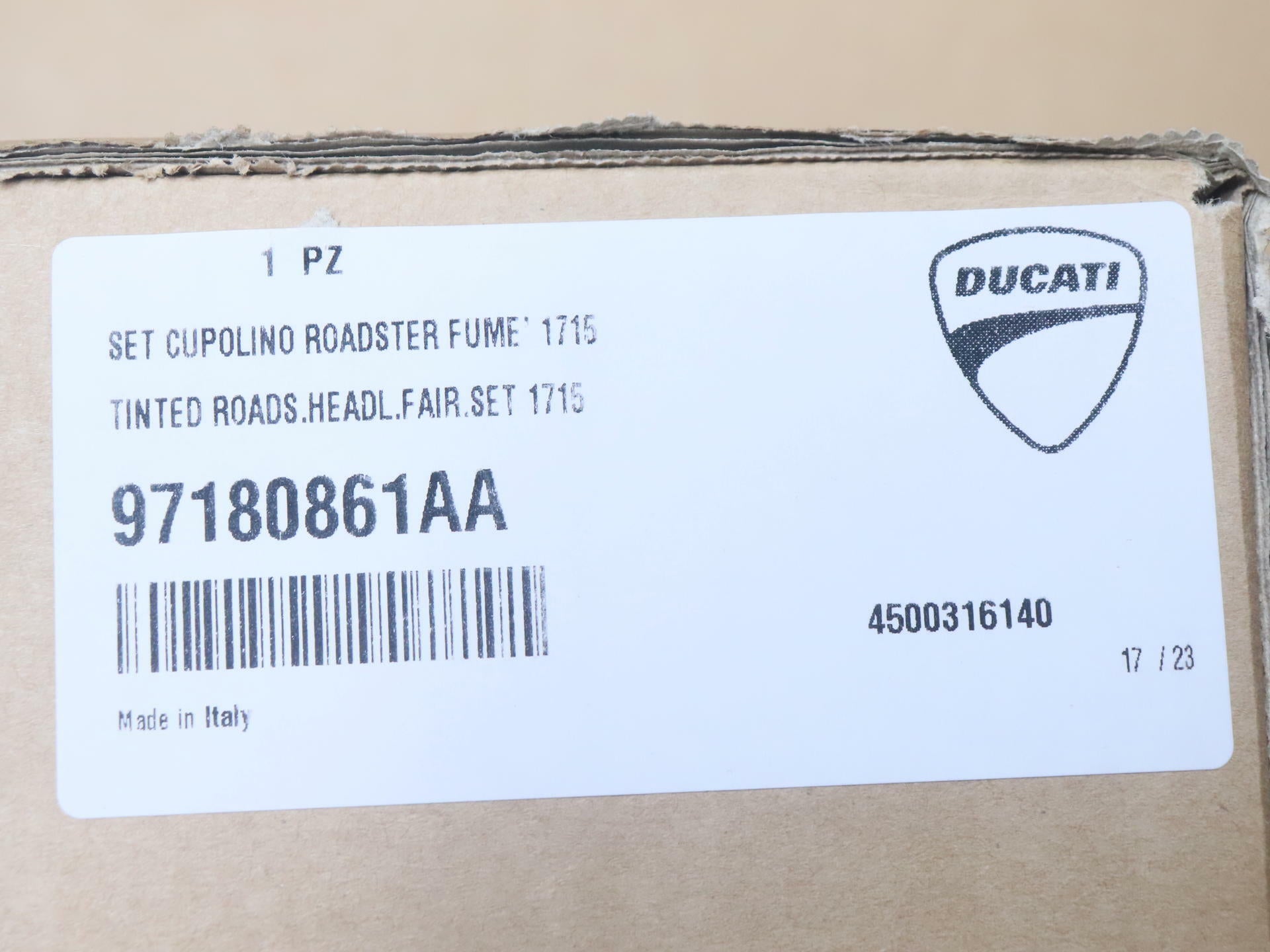 Ducati Streetfighter V4 V4S OEM Smoke Tinted Windscreen 97180861AA - Open Box