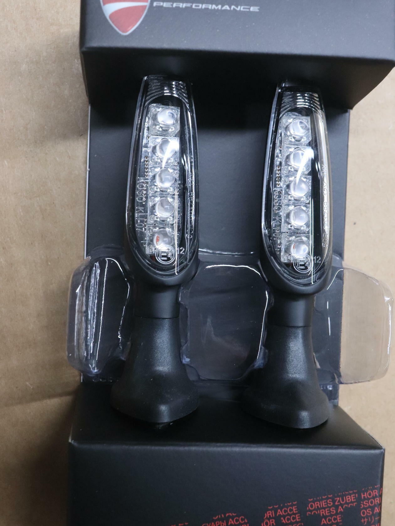 OEM Ducati Hypermotard LED Turn Signal Blinker Set - 96680201A - Open Box