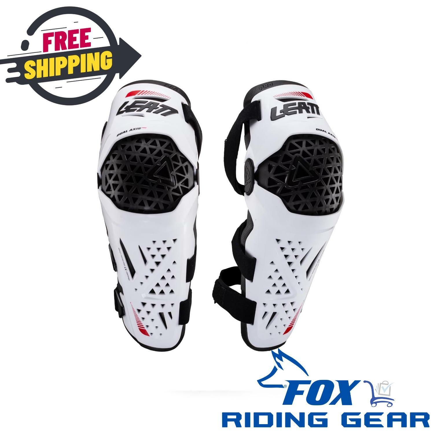 OPEN BOX - Leatt Knee & Shin Guard Protector Dual Axis Pro White XXL- 5024060832