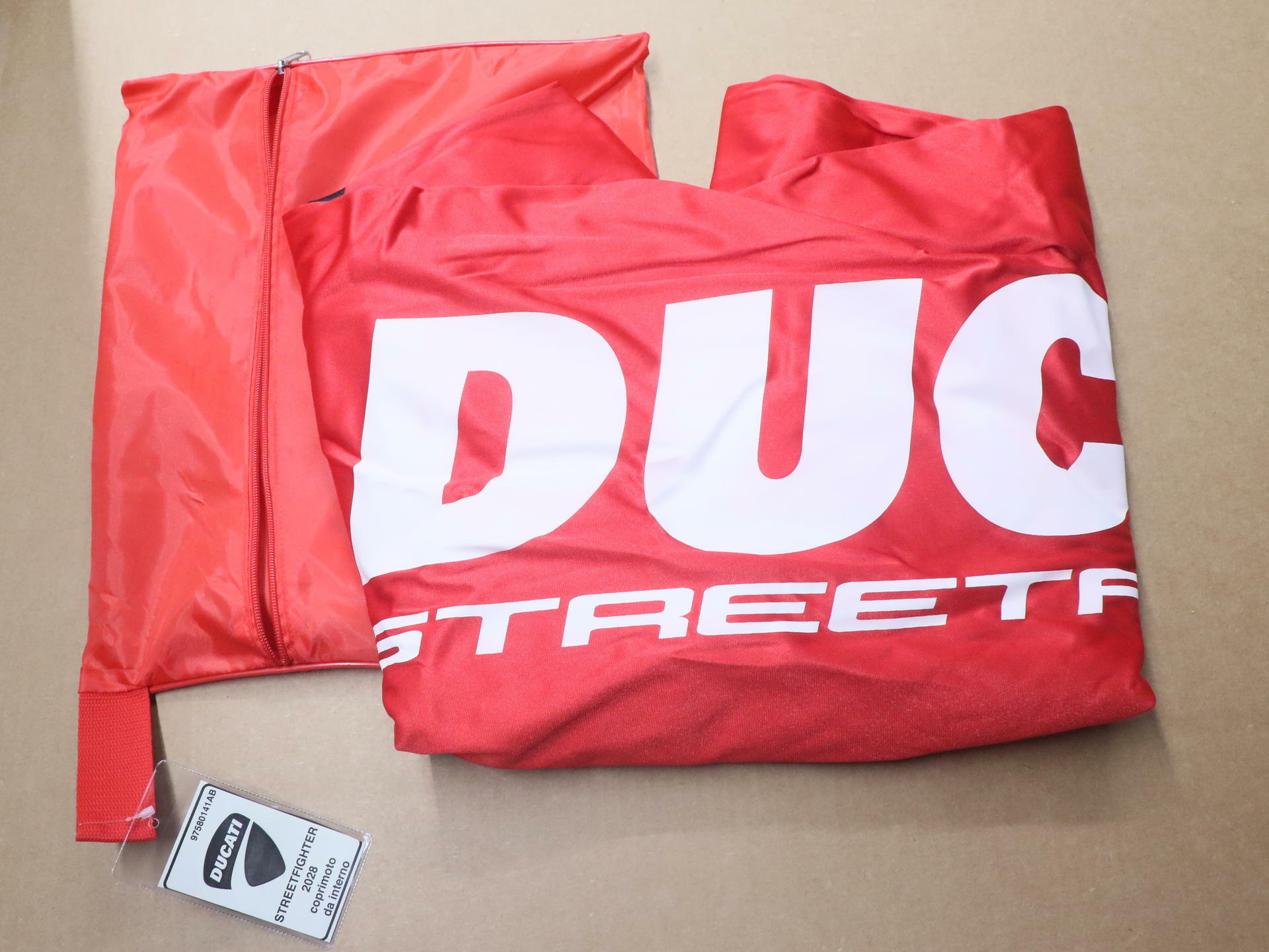 OPEN BOX - OEM Ducati Streetfighter V4 Bike Canvas Cover Red - 97580141AB