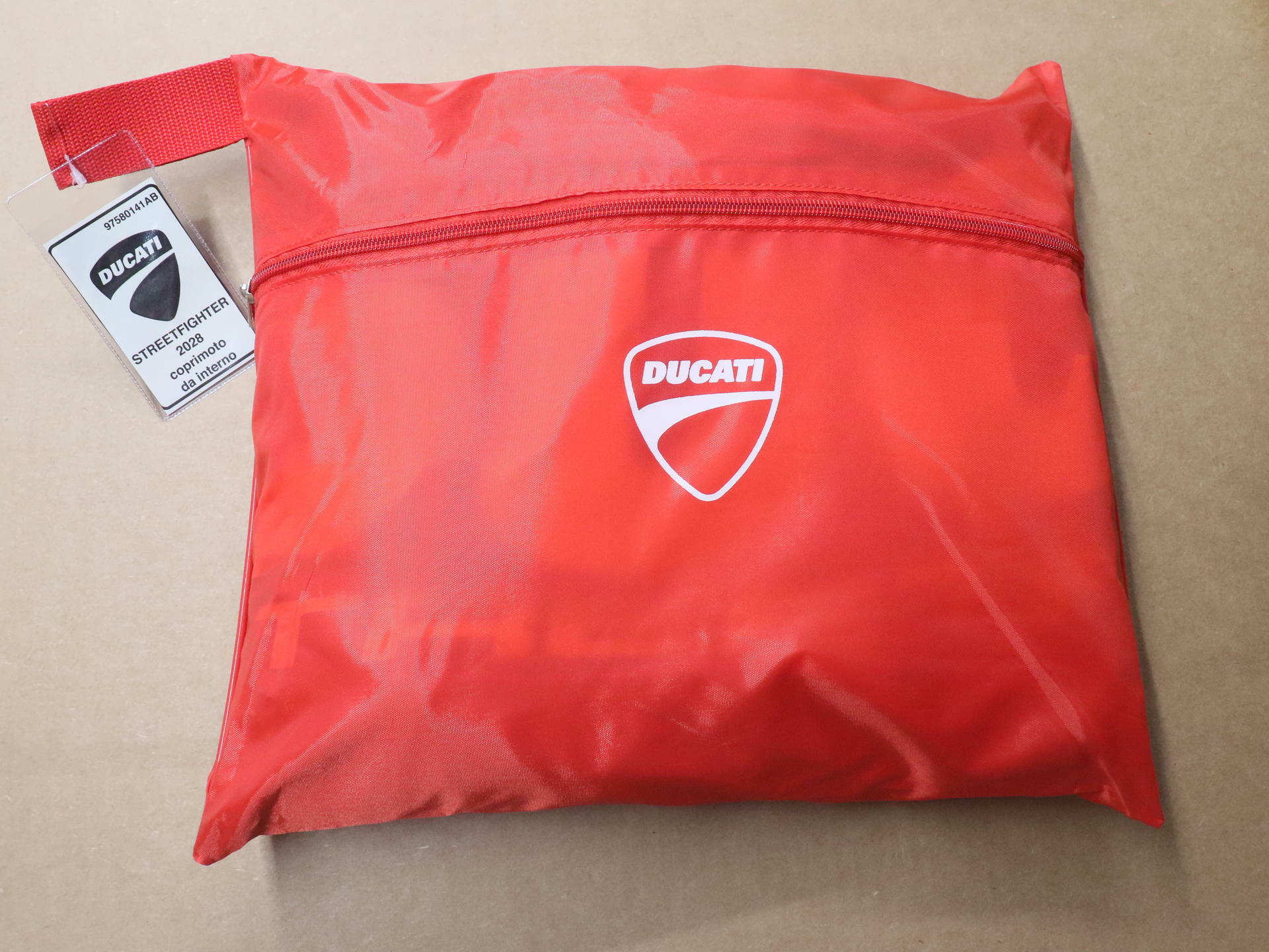 OEM Ducati Streetfighter V4 Bike Canvas Cover Red - 97580141AB - Open Box