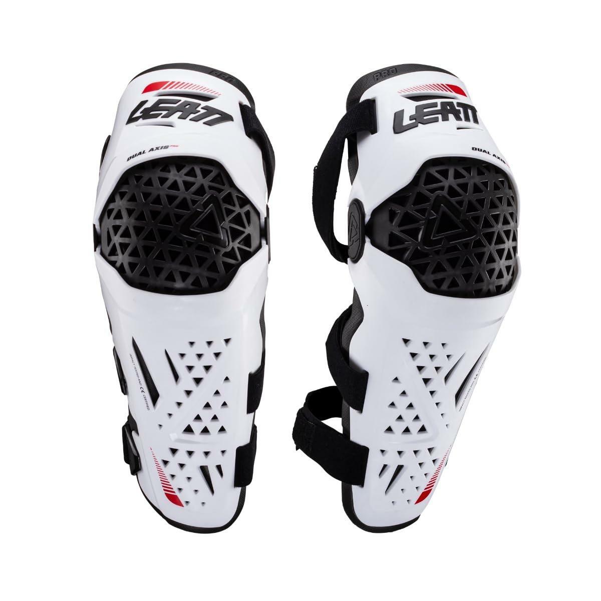OPEN BOX - Leatt Knee & Shin Guard Protector Dual Axis Pro White S/M- 5024060830