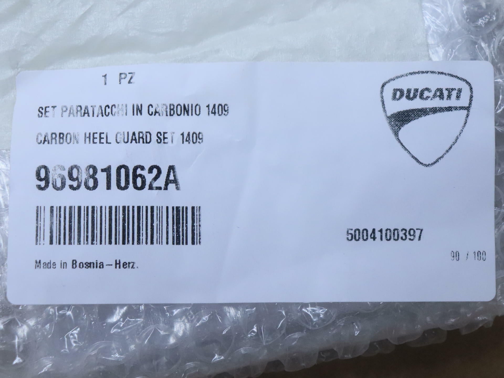 Ducati Streetfighter Carbon Fiber Heel Guards Rearset 96981062A - Open Box
