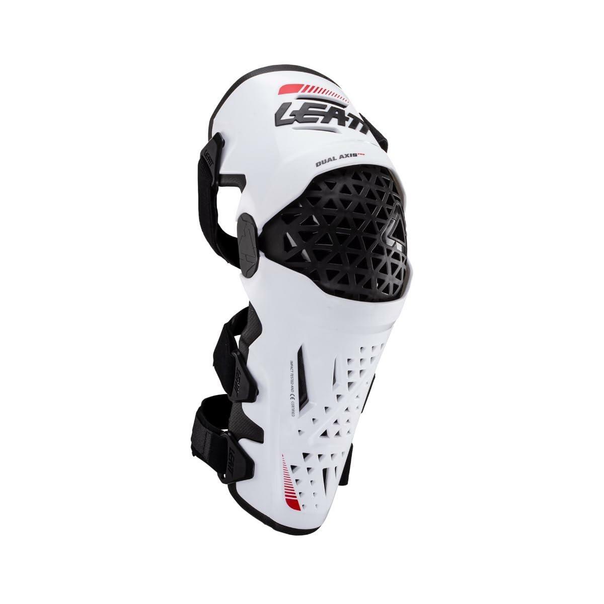 Leatt Knee & Shin Guard Protector Dual Axis Pro White L/XL 5024060831 - Open Box
