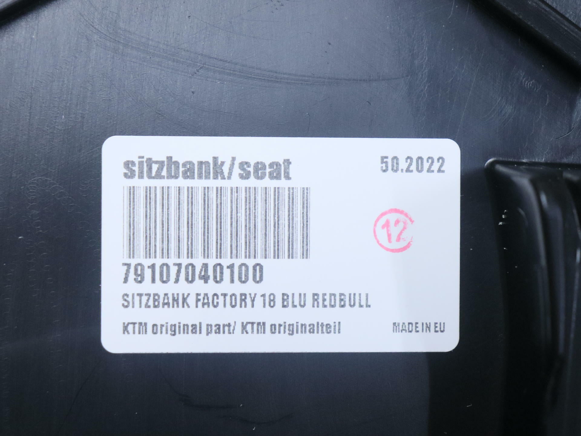 KTM Factory Racing Seat 150 250 300 350 450 SX XC XCF EXC 79107040100 - Open Box