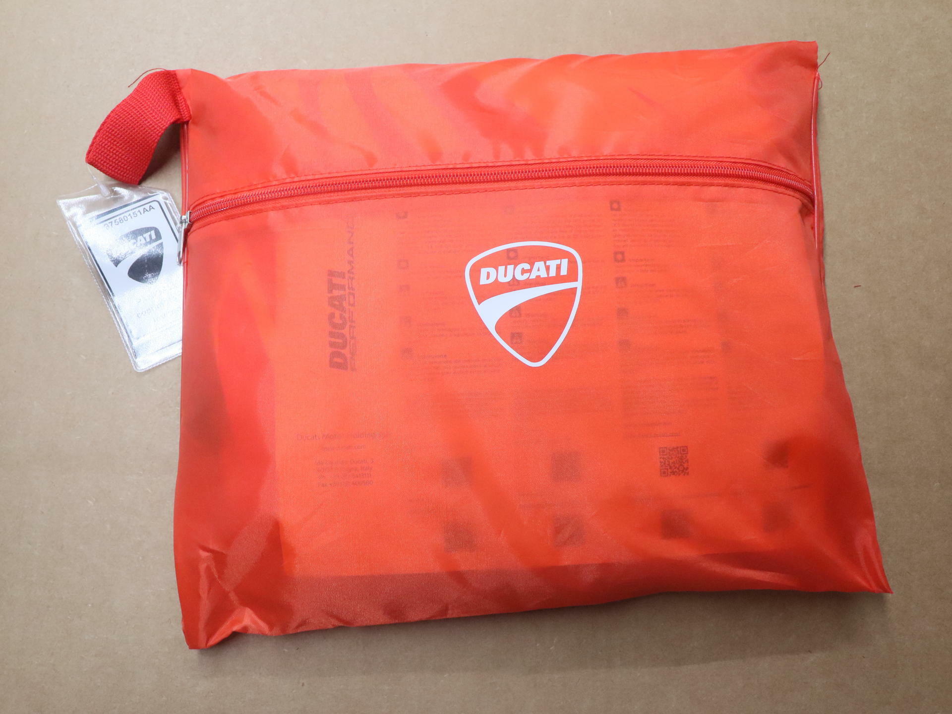 OPEN BOX - Ducati Indoor Bike Canvas Cover Red for Panigale V2 V4 - 97580151AA