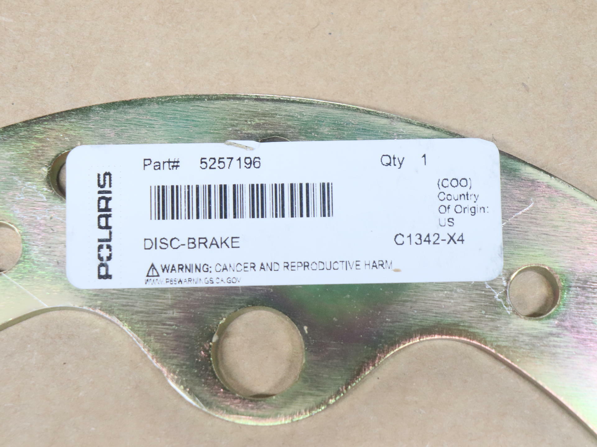 Polaris OEM Brake Disk Rotor RZR 4 1000 General XP 1000 5257196 - Open Box