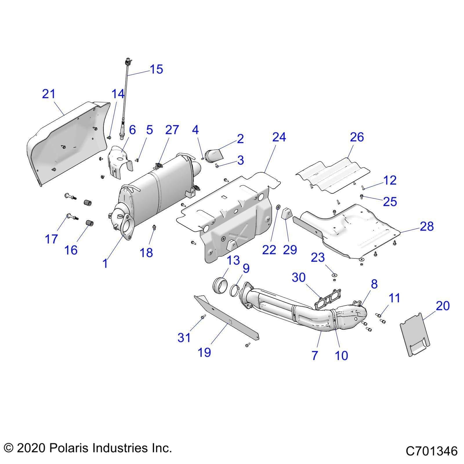 OPEN BOX - OEM Polaris Header Pipe Exhaust Manifold RZR 1000 XP XP4 - 1262599