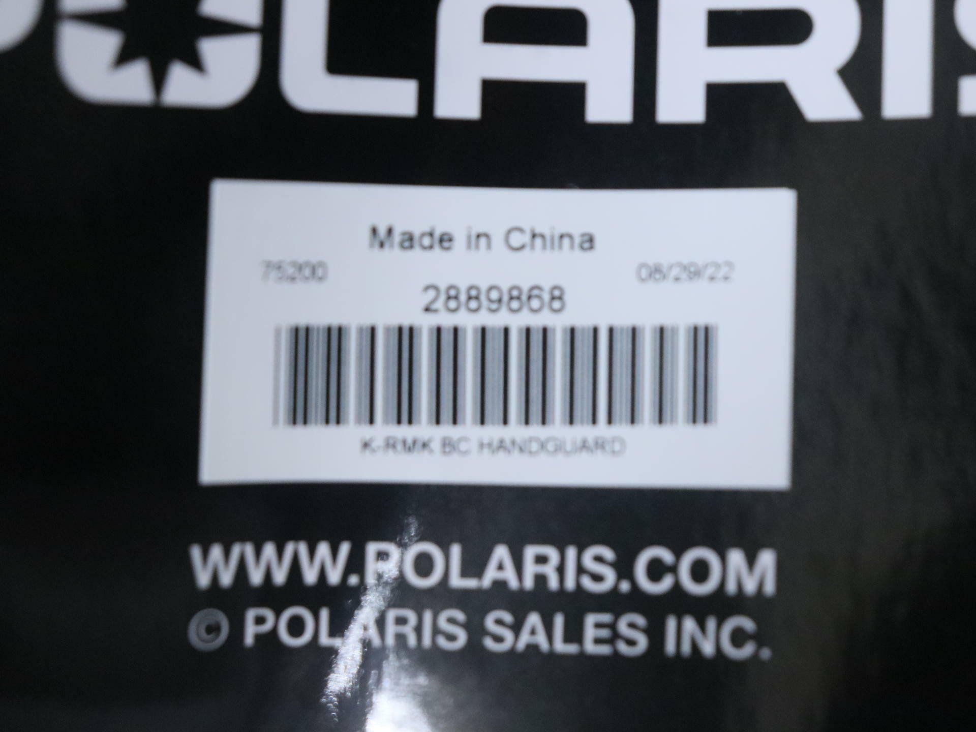 OEM Polaris Handguard Set BLACK Snowmobile RMK Backcountry - 2889868 - Open Box